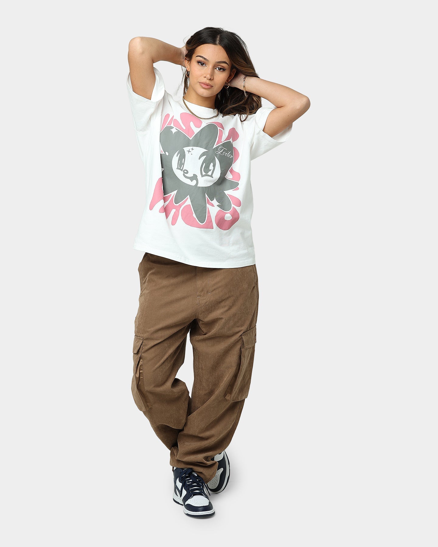 Loiter Utopia Fleur T-Shirt Off White Style001