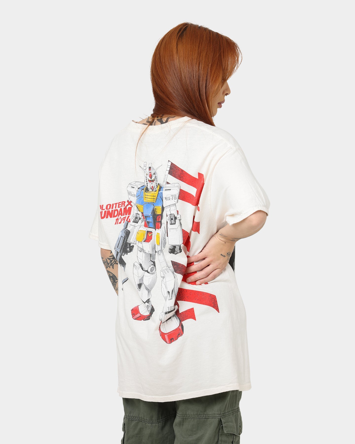 Loiter X Gundam Gundam Vintage T-Shirt Off White Style001