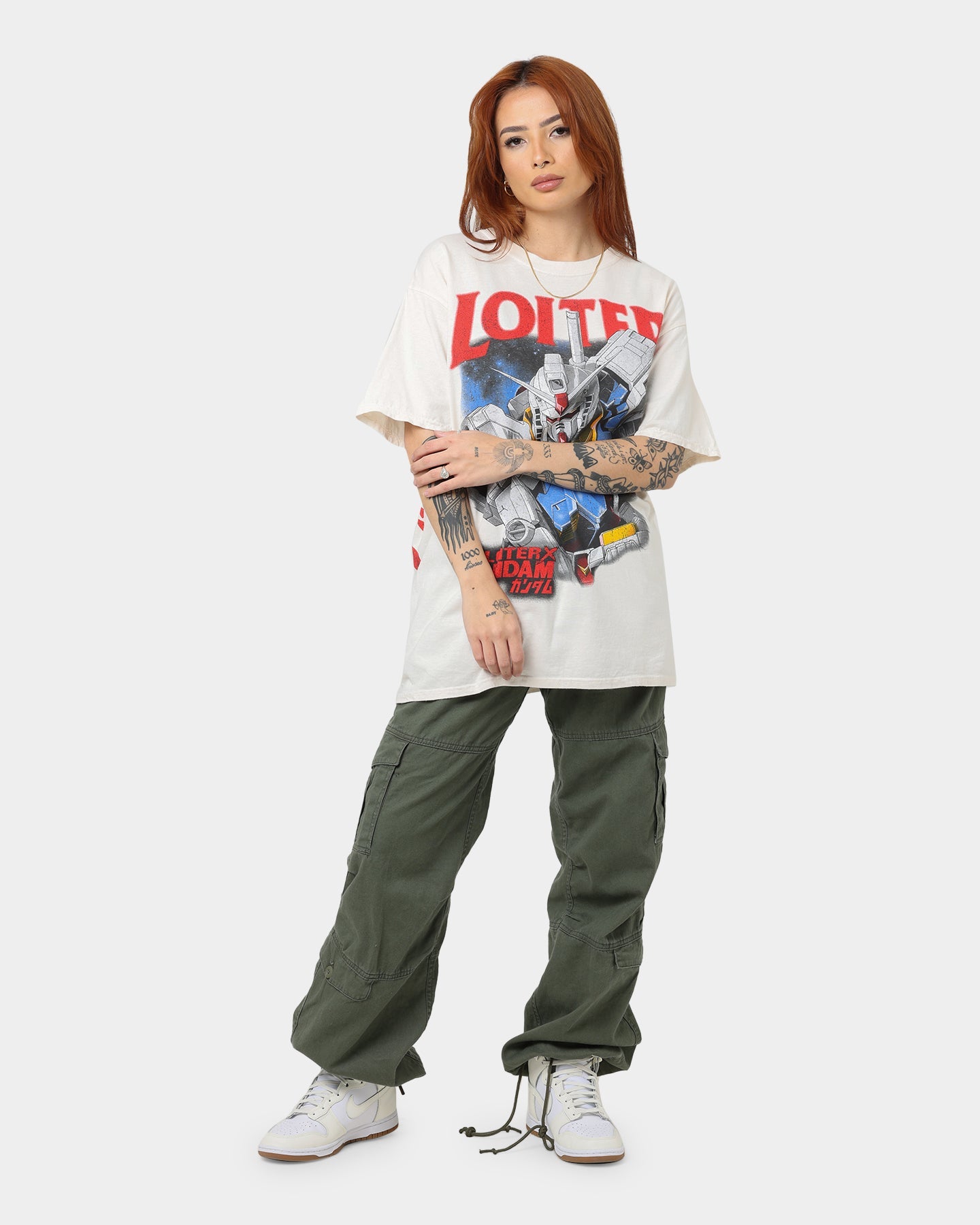 Loiter X Gundam Gundam Vintage T-Shirt Off White Style001