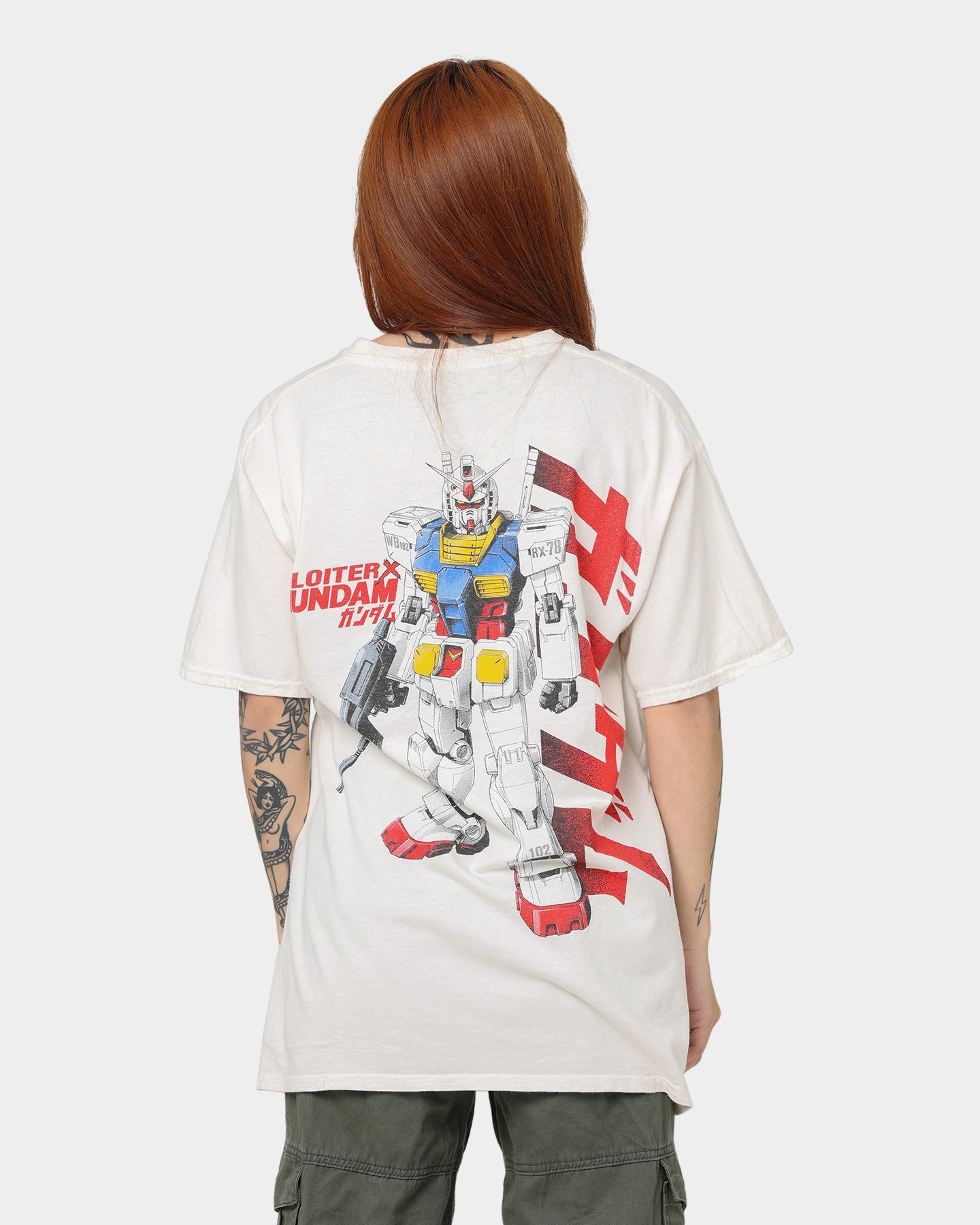 Loiter X Gundam Gundam Vintage T-Shirt Off White Style001