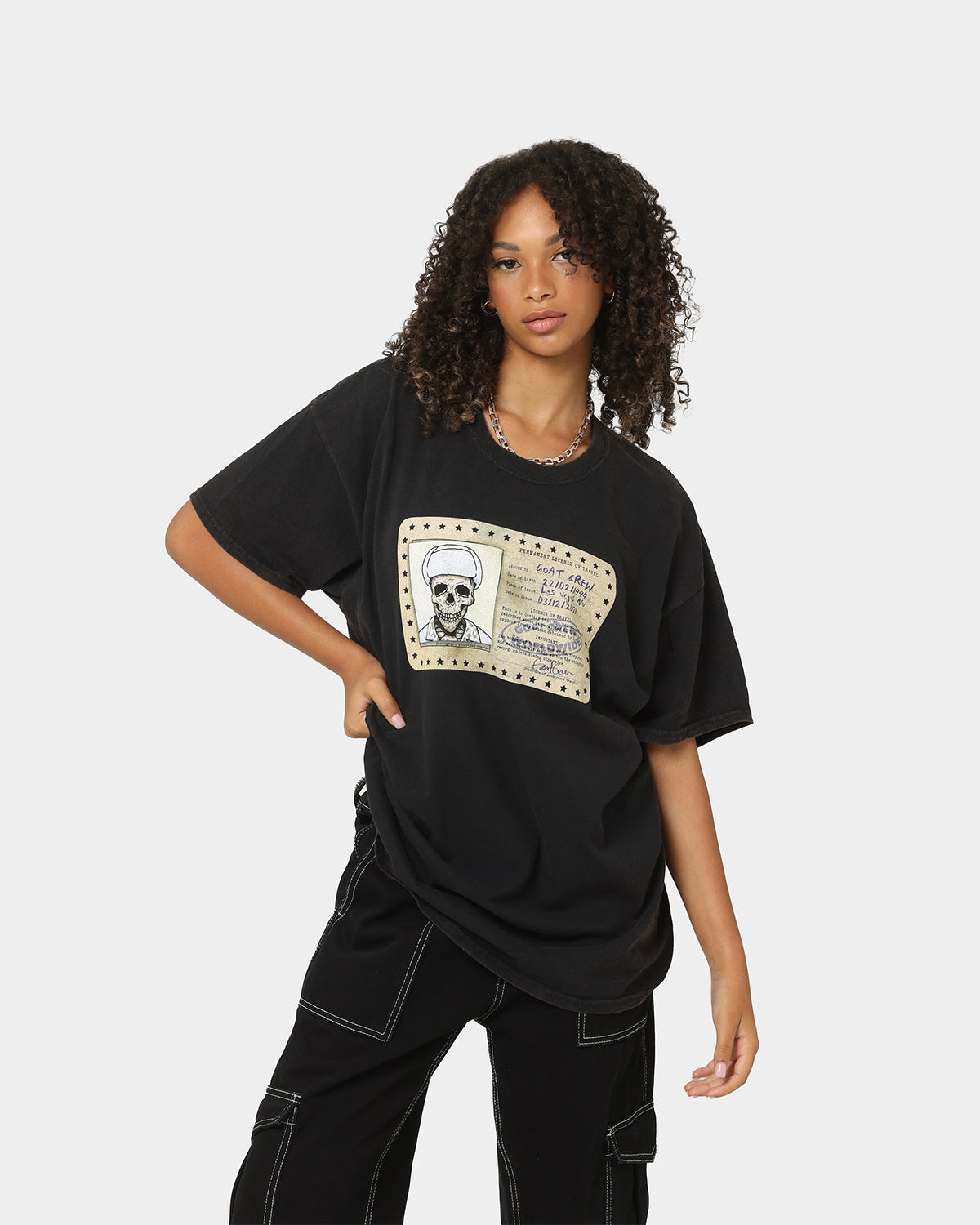 Goat Crew License Vintage T-Shirt Black Style001