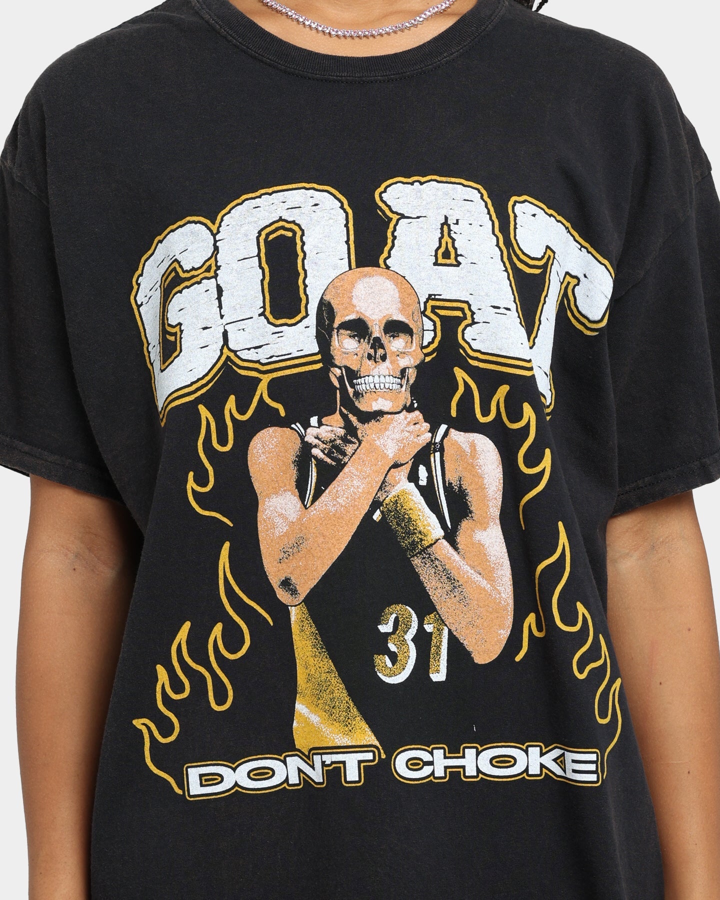 Goat Crew Don't Choke Vintage T-Shirt Black Wash Style001