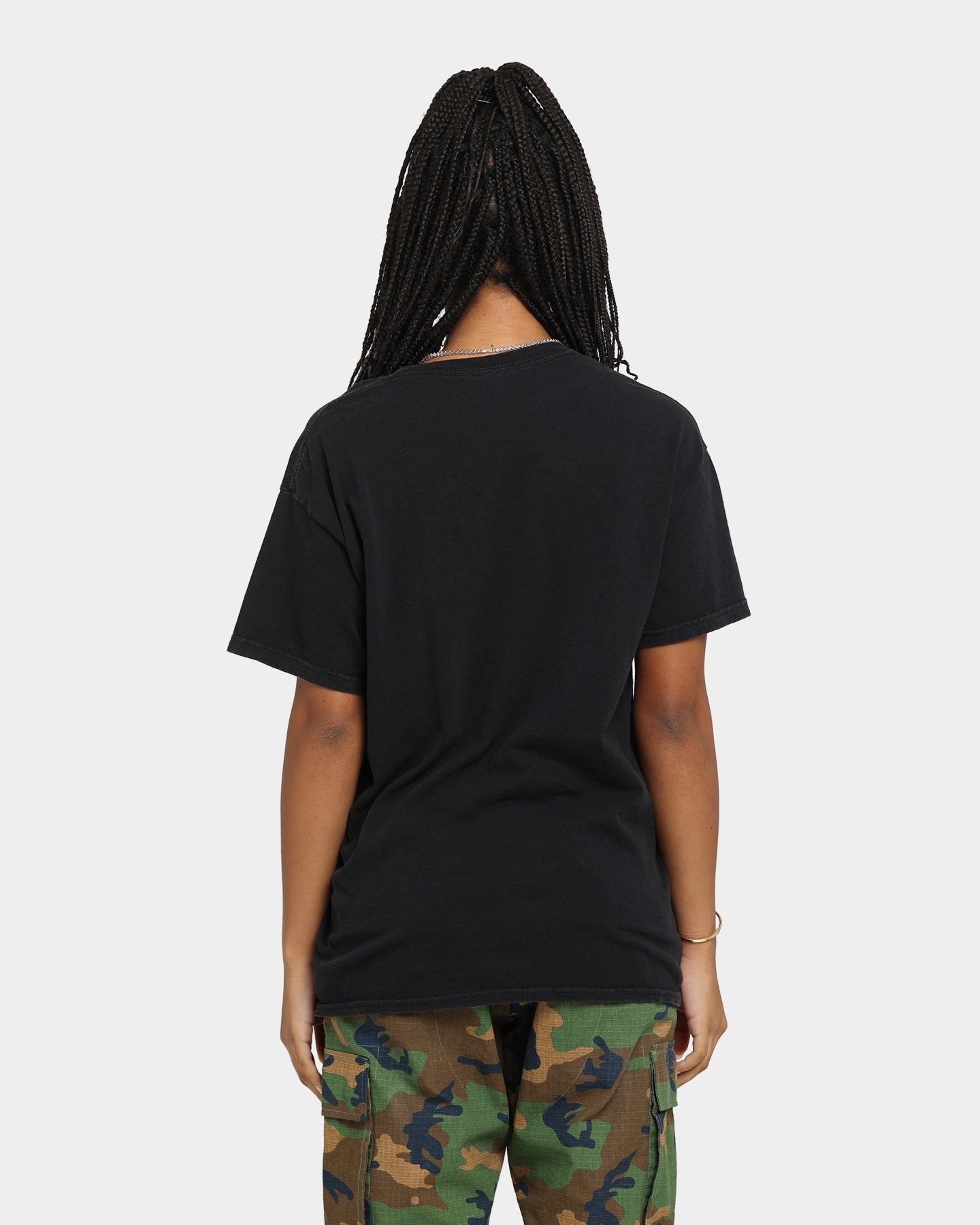 Goat Crew Man Down Vintage T-Shirt Black Wash Style001