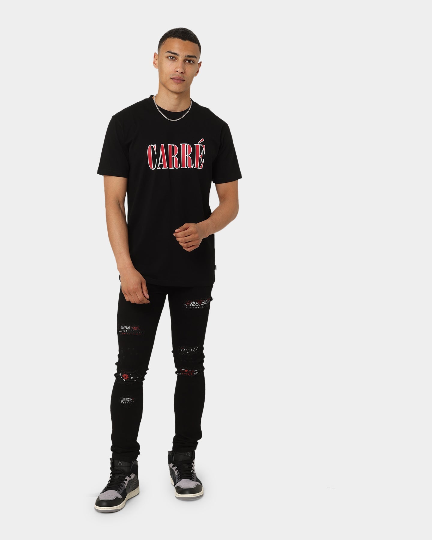 Carr√© Etoiles CLS T-Shirt Black/Red