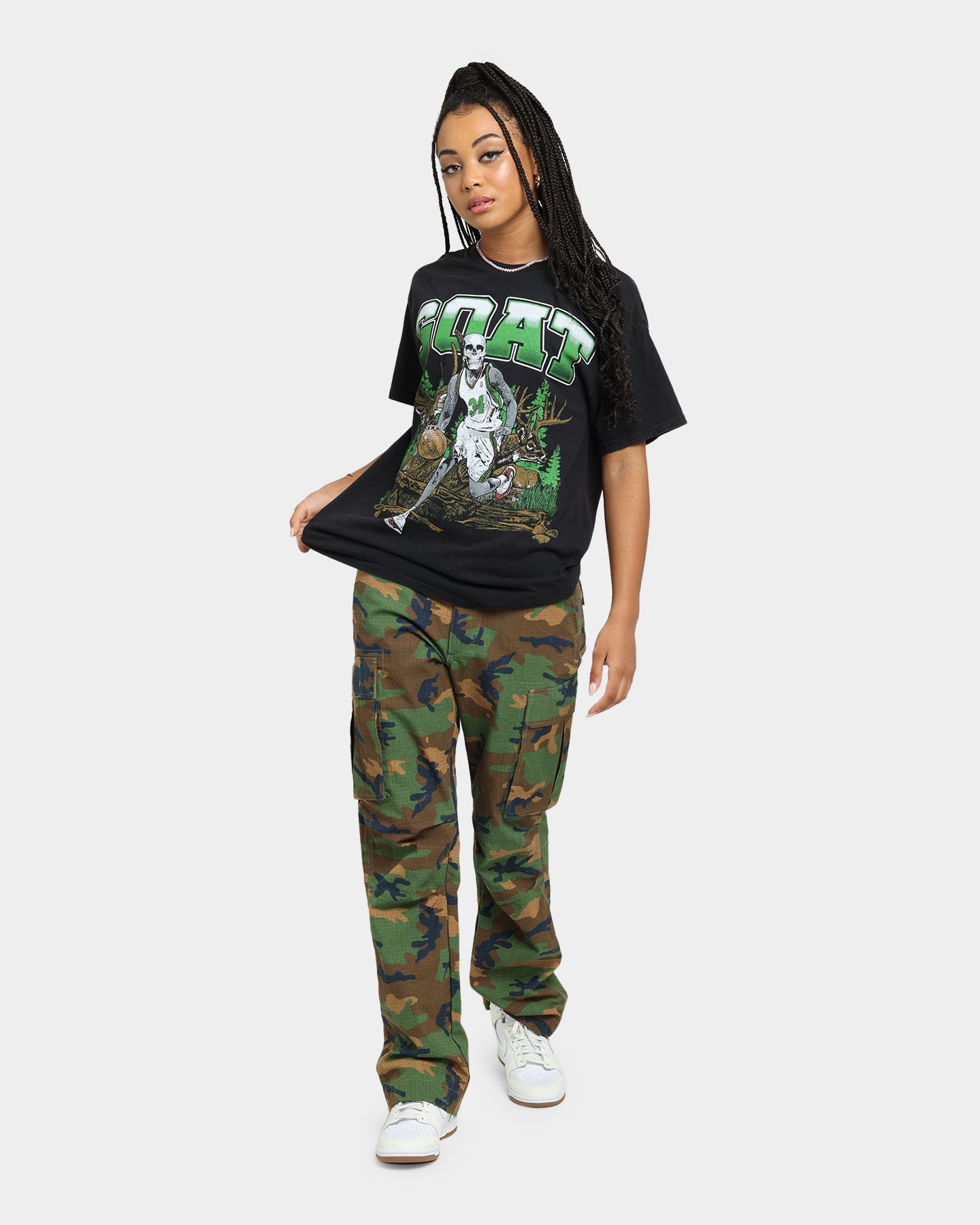 Goat Crew Buck Hunter Vintage T-Shirt Black Wash Style001