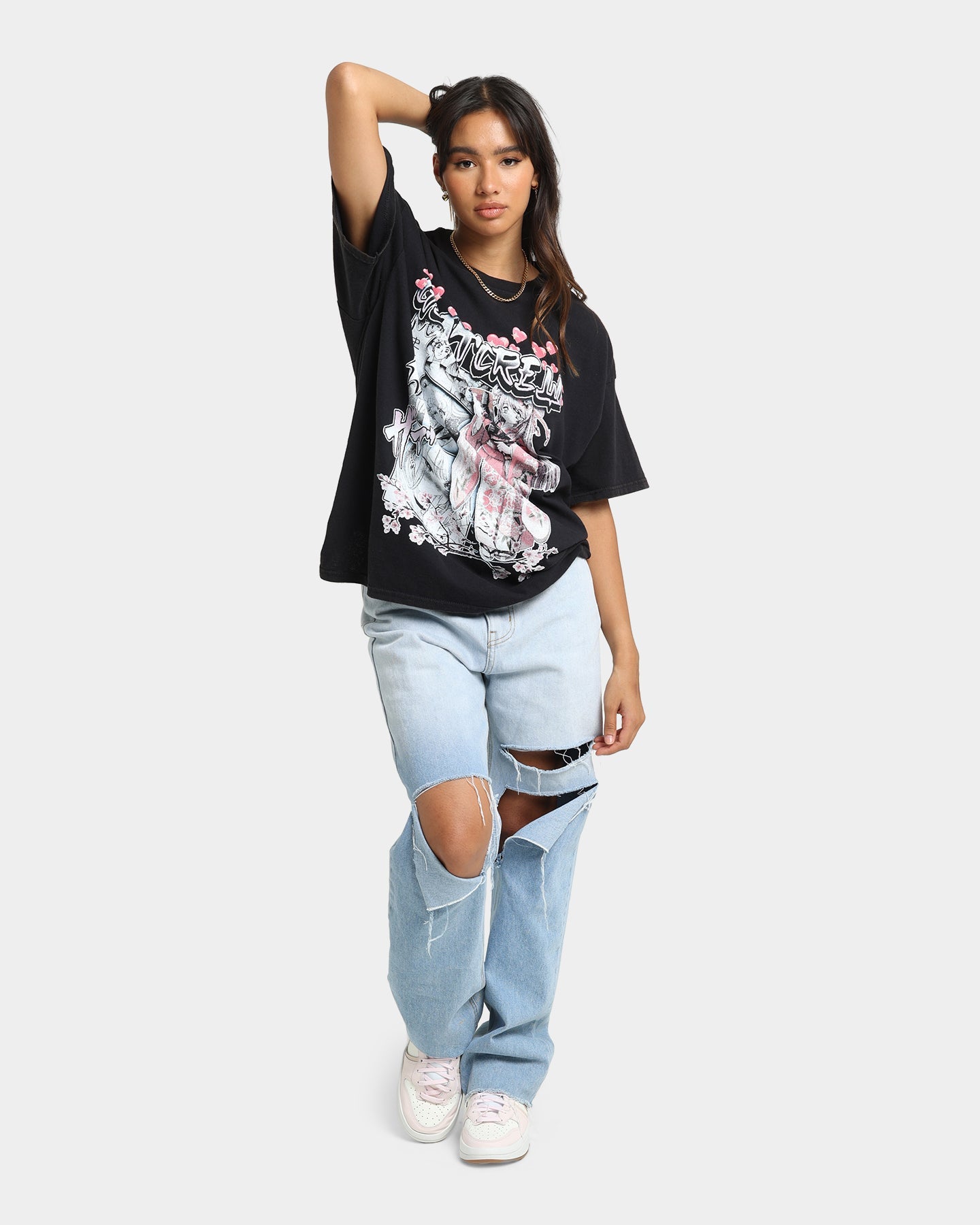 Goat Crew Shojo Manga T-Shirt Black Wash Style001
