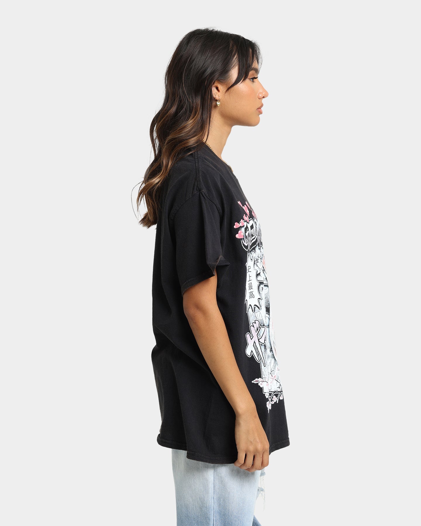 Goat Crew Shojo Manga T-Shirt Black Wash Style001