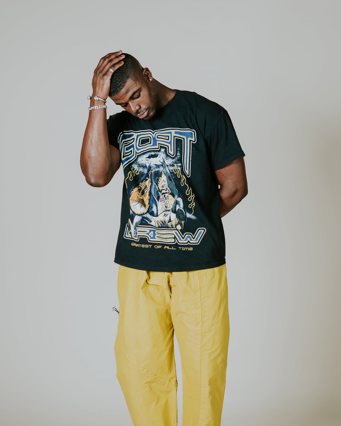 Goat Crew Space Slam T-Shirt Black Wash