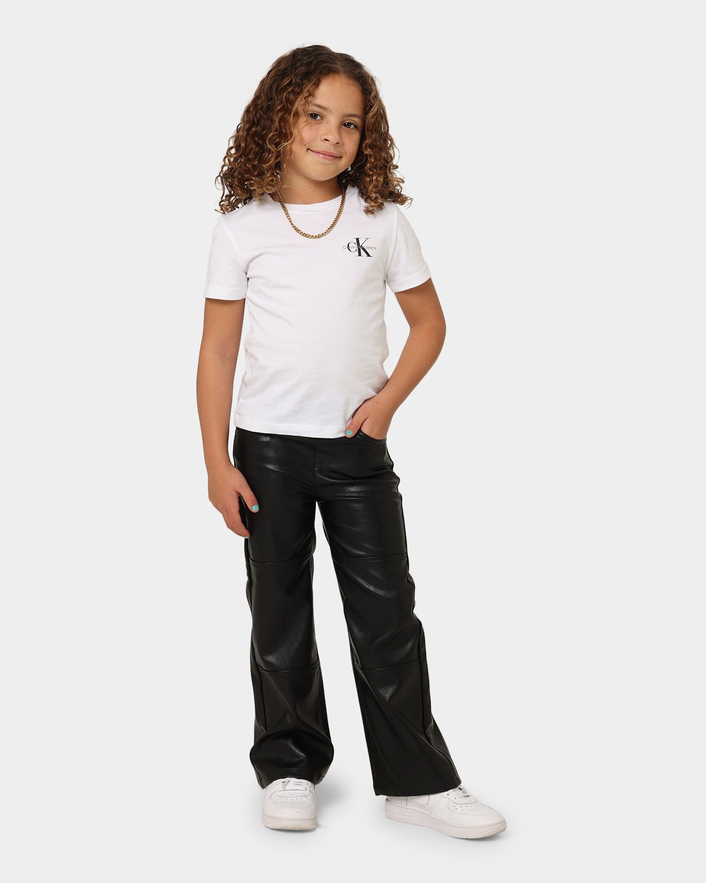 Calvin Klein Kids' Chest Monogram T-Shirt Bright White Style001