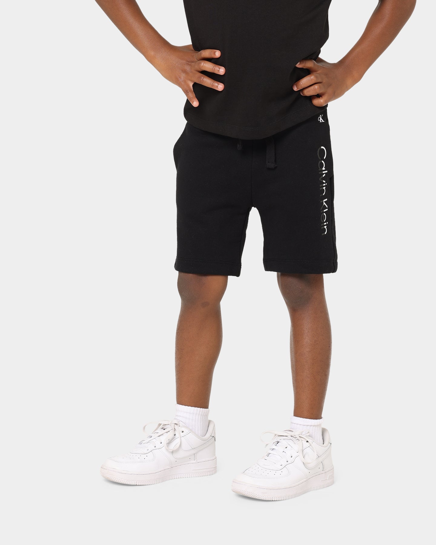 Calvin Klein Kids' Split Logo T-Shirt and Jogger Short Set Black