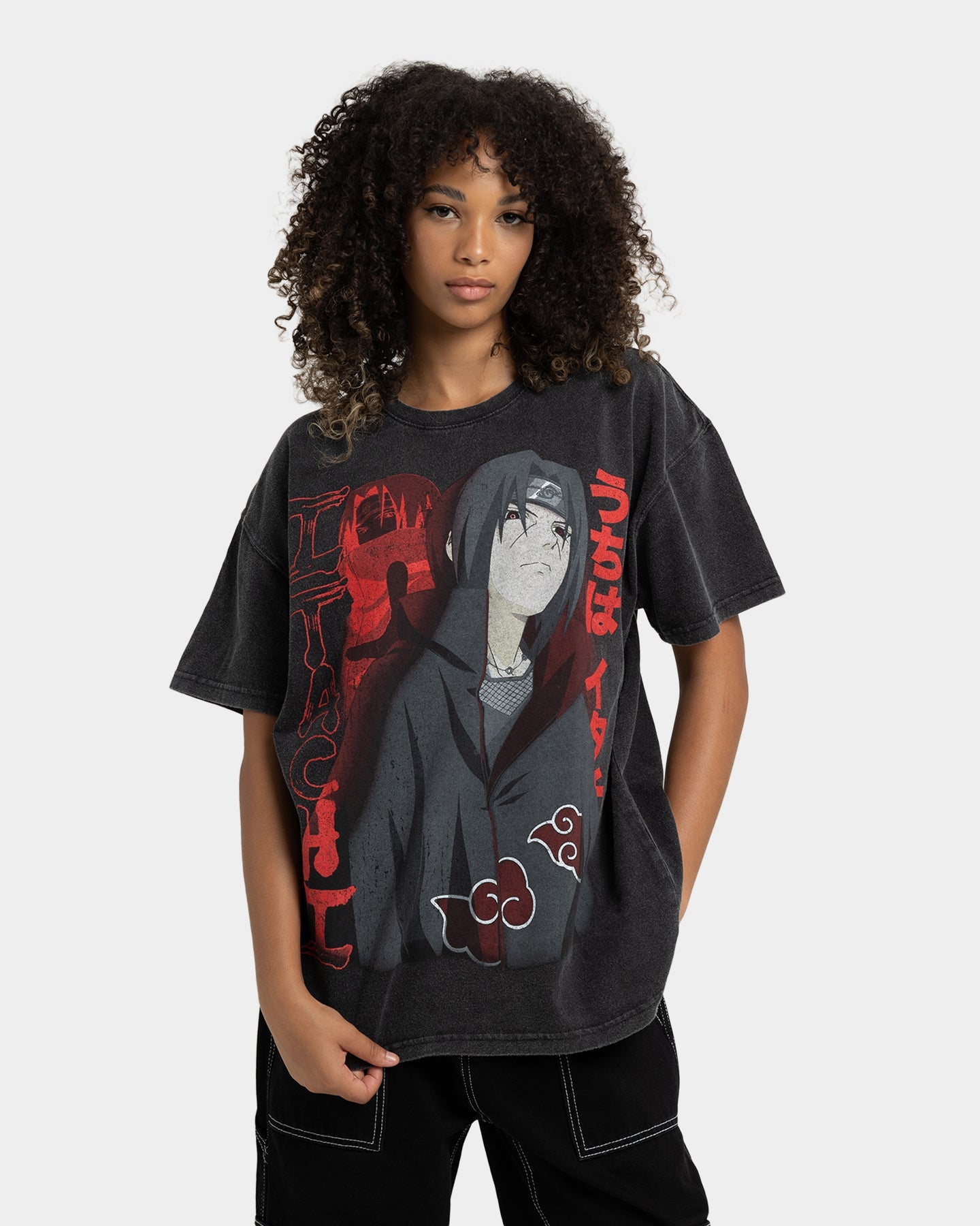 Goat Crew X Naruto Itachi Premium Vintage T-Shirt Vintage Black Style001