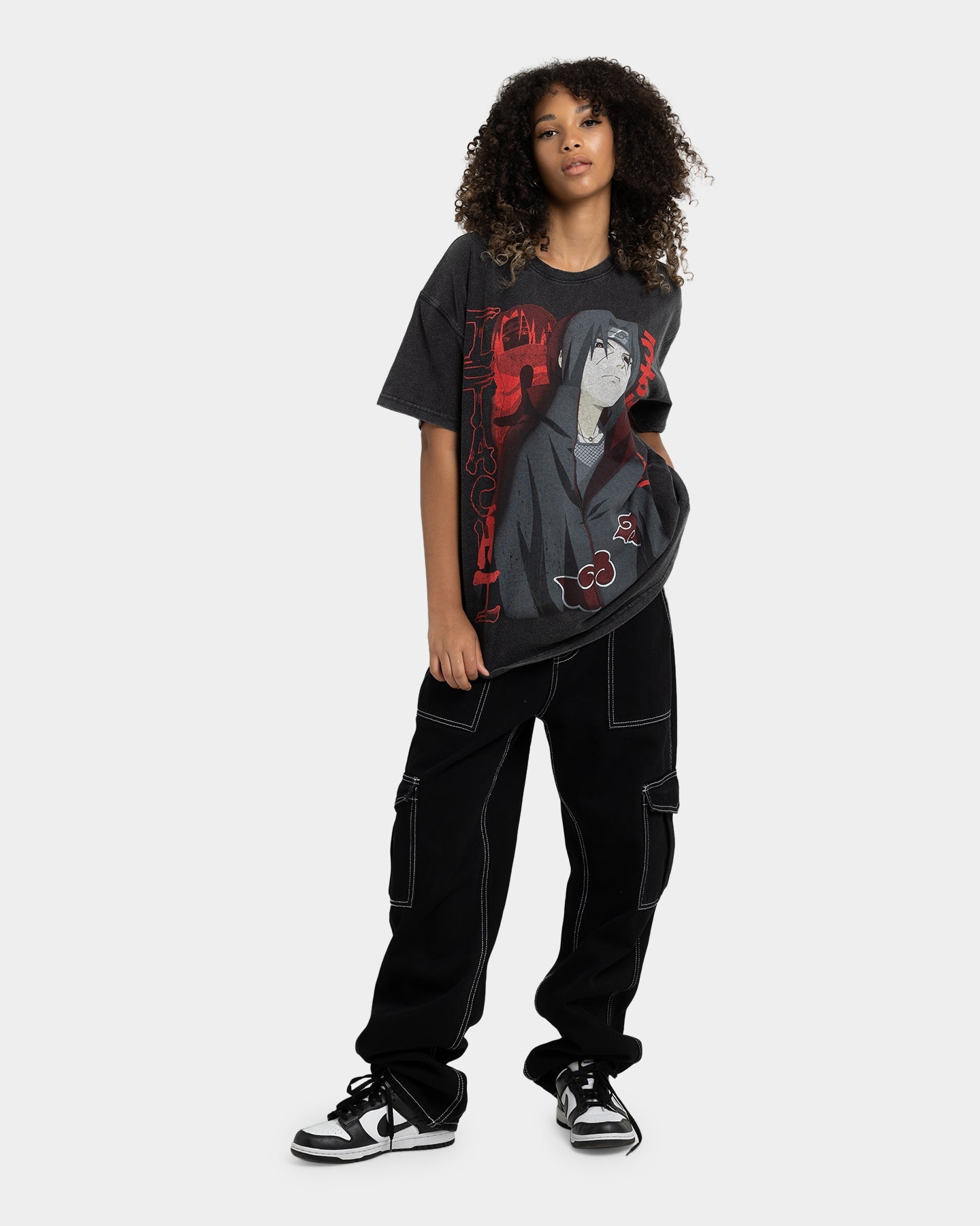 Goat Crew X Naruto Itachi Premium Vintage T-Shirt Vintage Black Style001