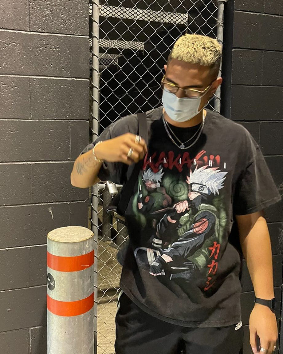 Goat Crew X Naruto Kakashi Premium Vintage T-Shirt Vintage Black