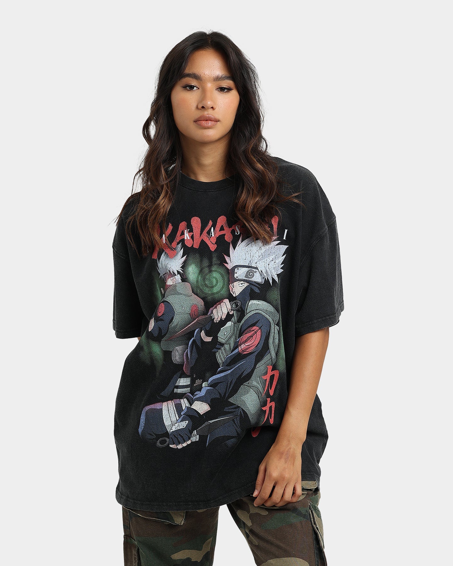 Goat Crew X Naruto Kakashi Premium Vintage T-Shirt Vintage Black Style001