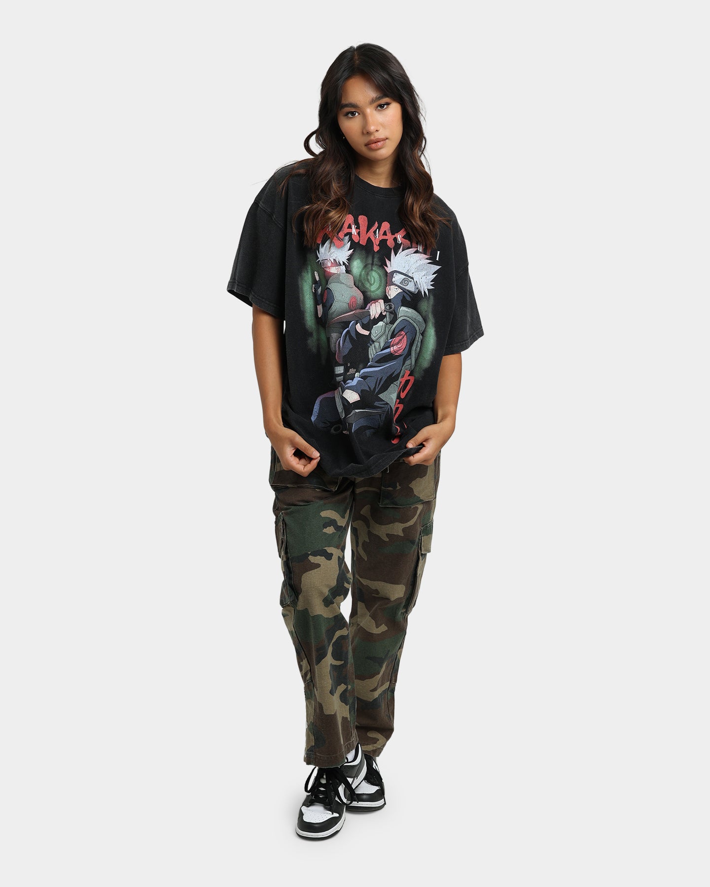 Goat Crew X Naruto Kakashi Premium Vintage T-Shirt Vintage Black Style001