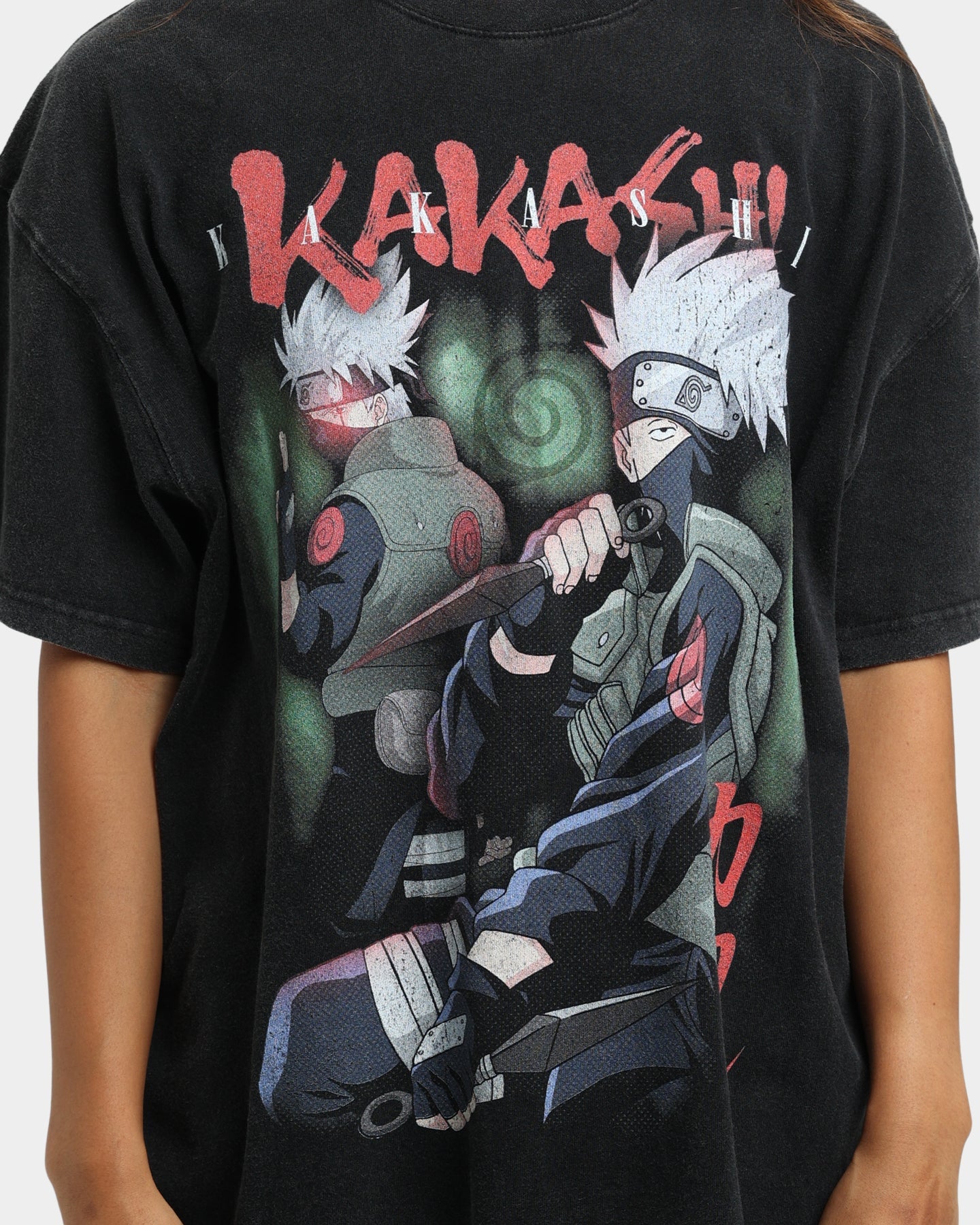 Goat Crew X Naruto Kakashi Premium Vintage T-Shirt Vintage Black Style001