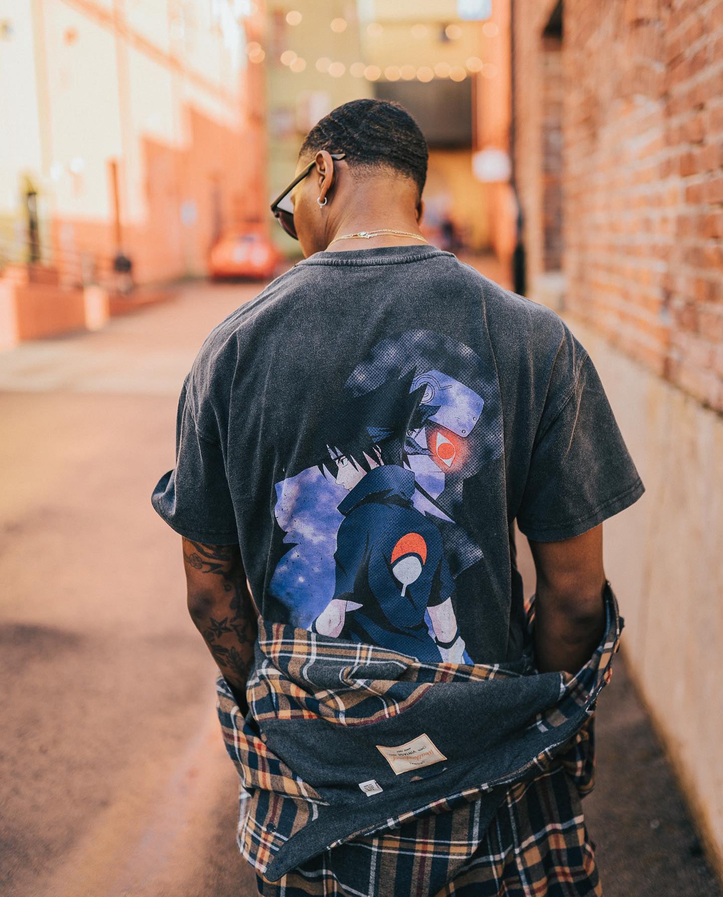 Goat Crew X Naruto Sasuke Premium Vintage T-Shirt Vintage Black