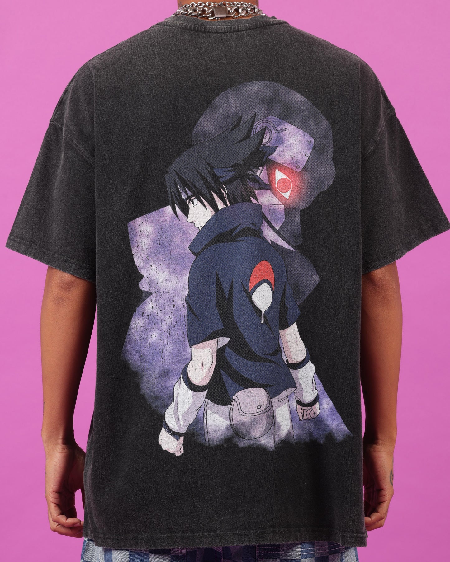 Goat Crew X Naruto Sasuke Premium Vintage T-Shirt Vintage Black
