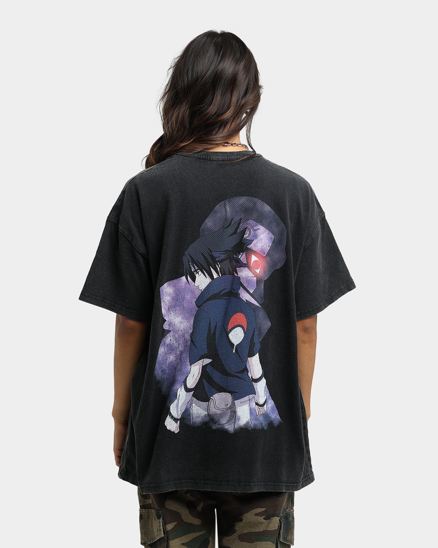Goat Crew X Naruto Sasuke Premium Vintage T-Shirt Vintage Black Style001