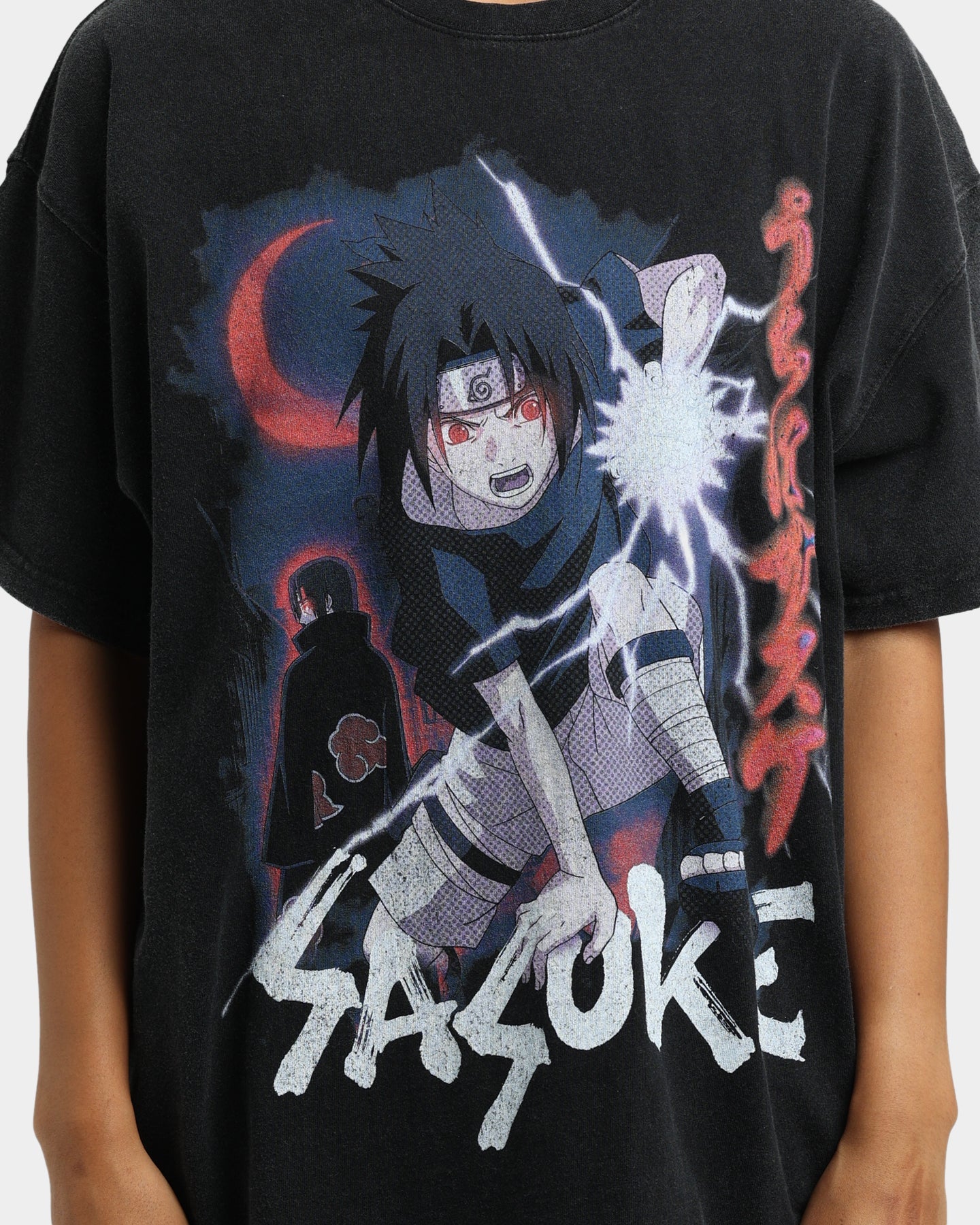 Goat Crew X Naruto Sasuke Premium Vintage T-Shirt Vintage Black Style001