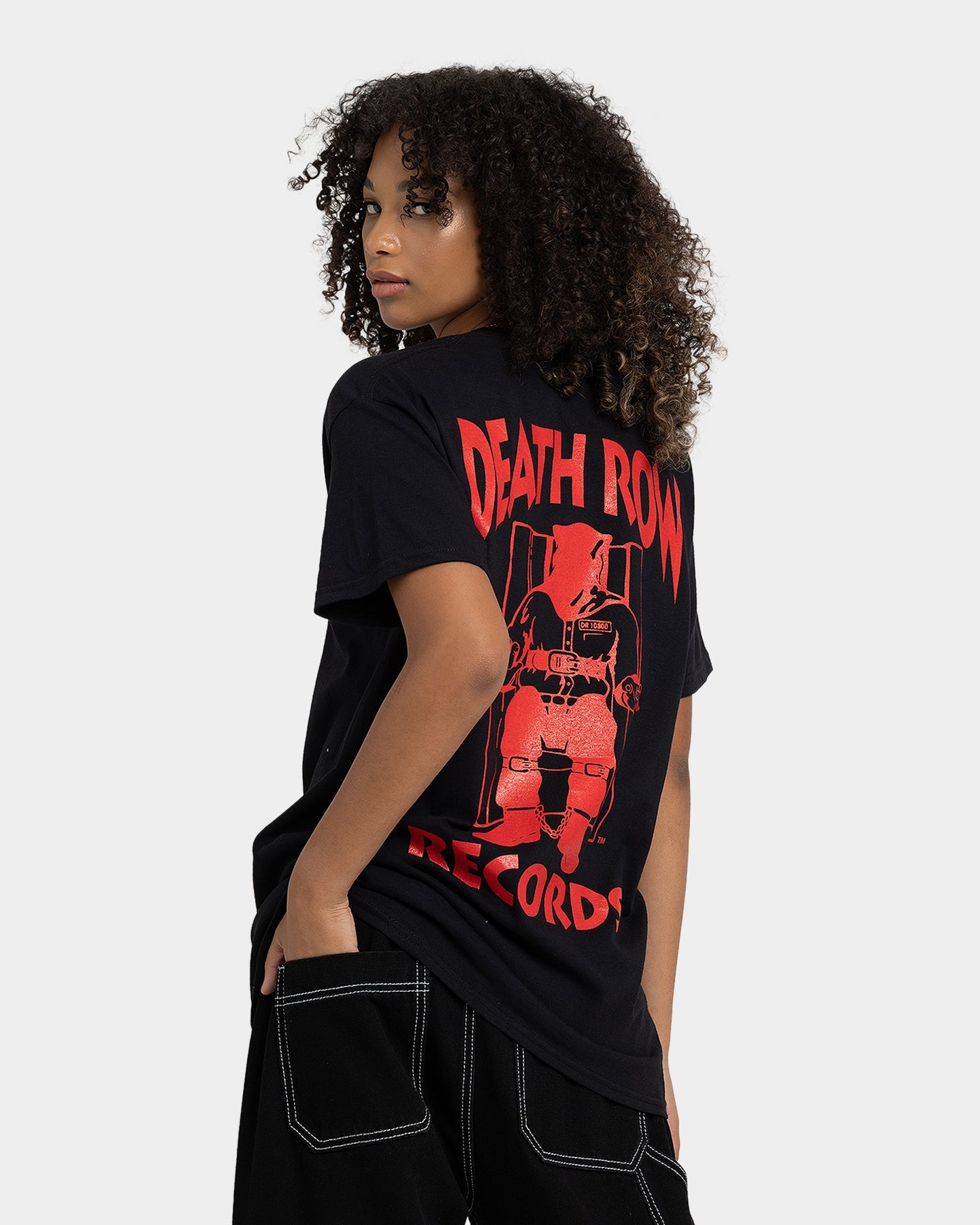 Death Row Records Deathrow Logo T-Shirt Black/Red Style001