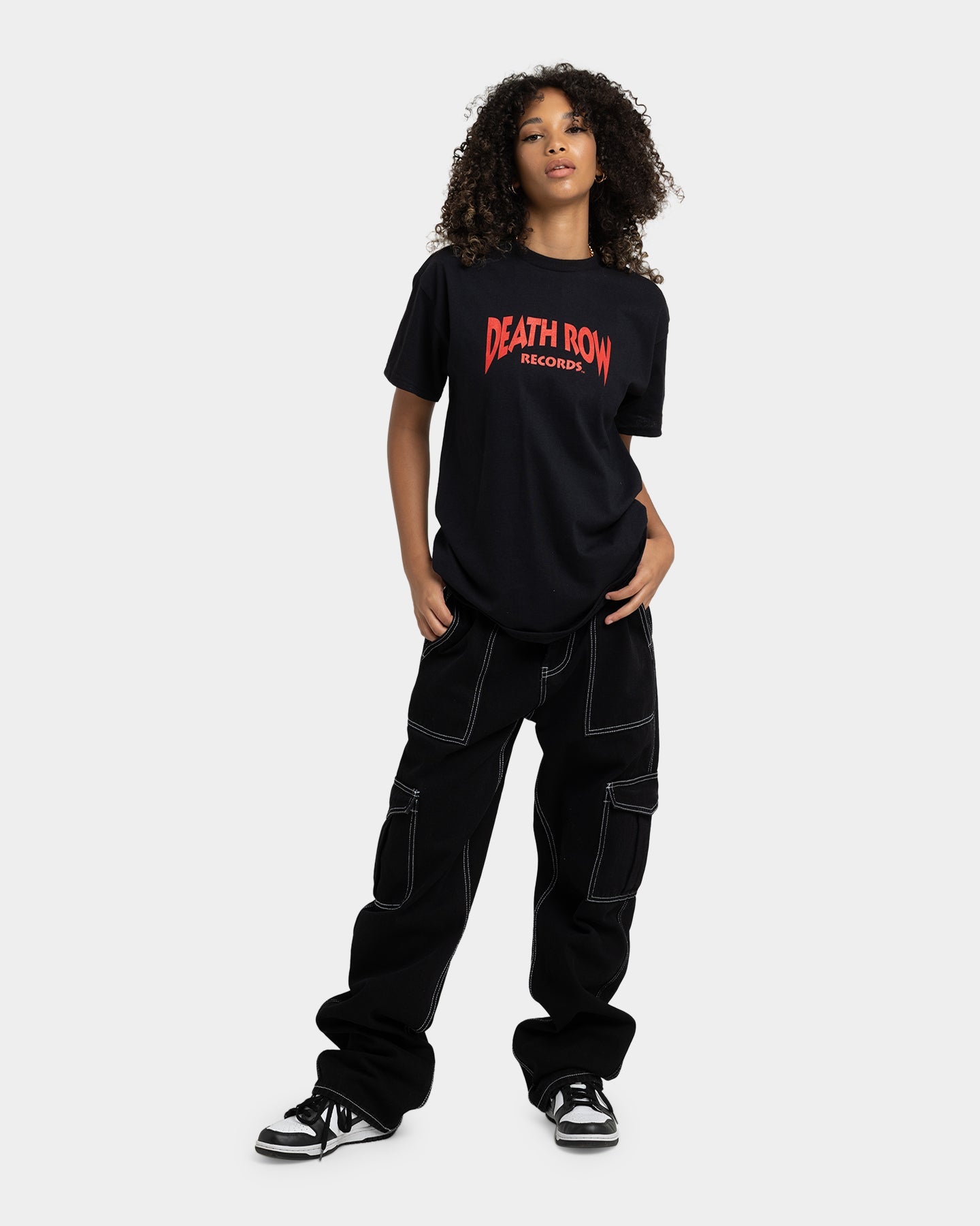 Death Row Records Deathrow Logo T-Shirt Black/Red Style001