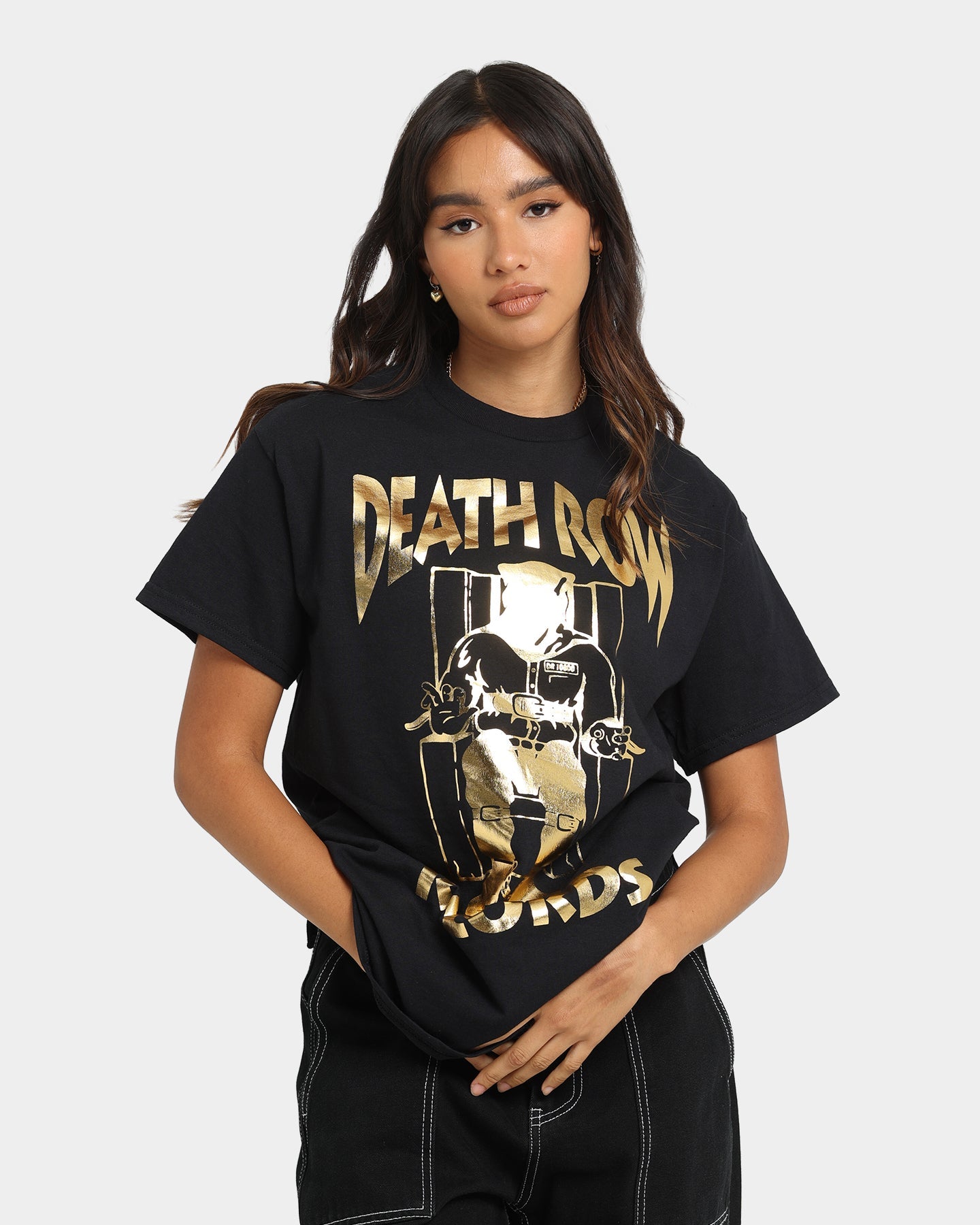 Death Row Records The Chair T-Shirt Black/Gold Style001