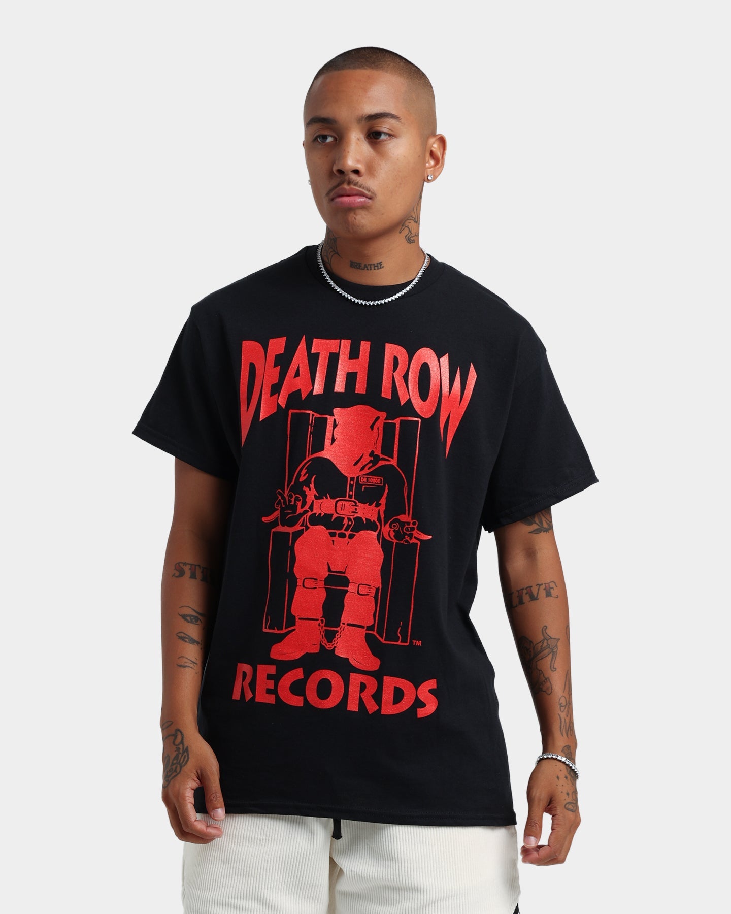 Death Row Records The Chair T-Shirt Black/Red