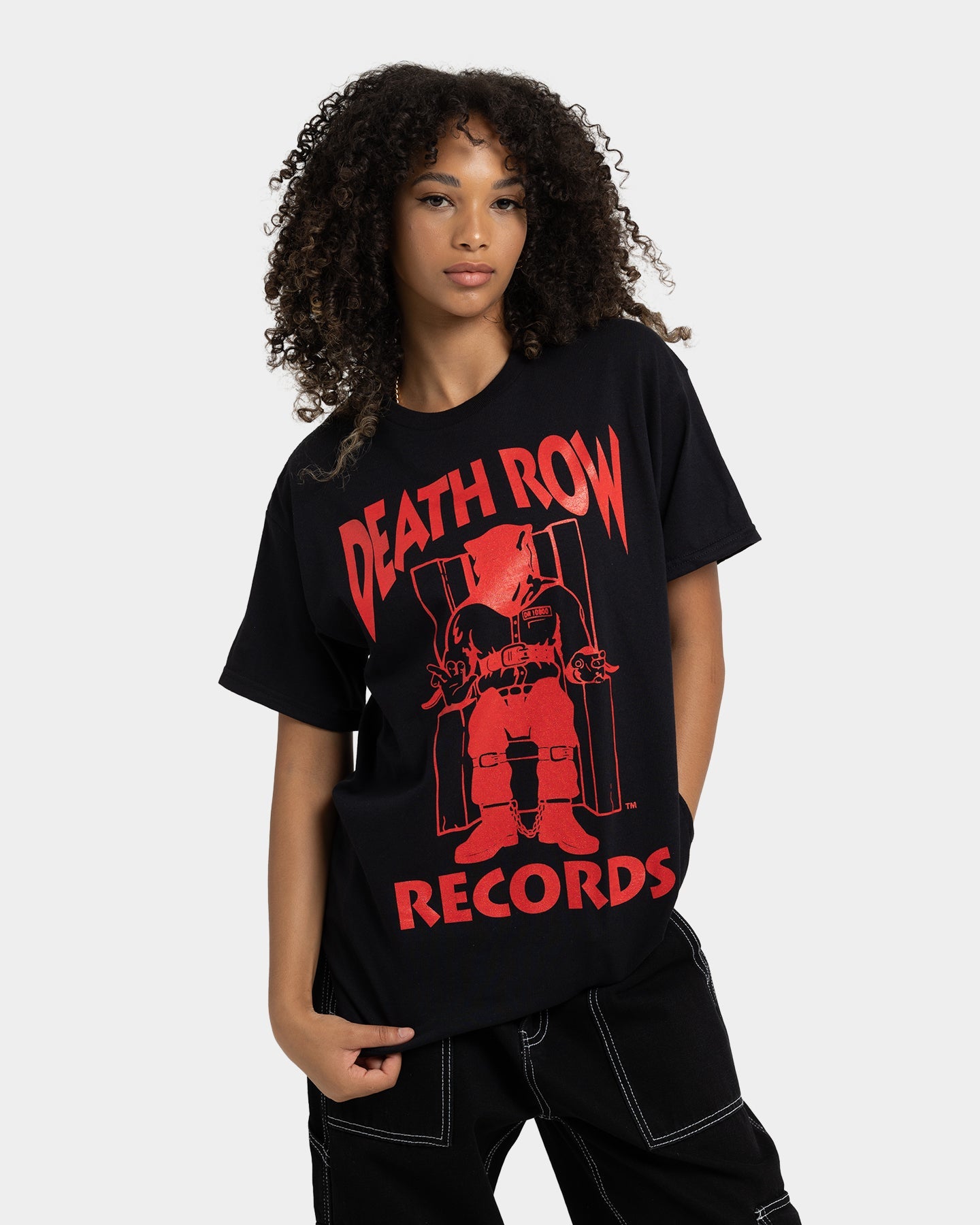 Death Row Records The Chair T-Shirt Black/Red Style001