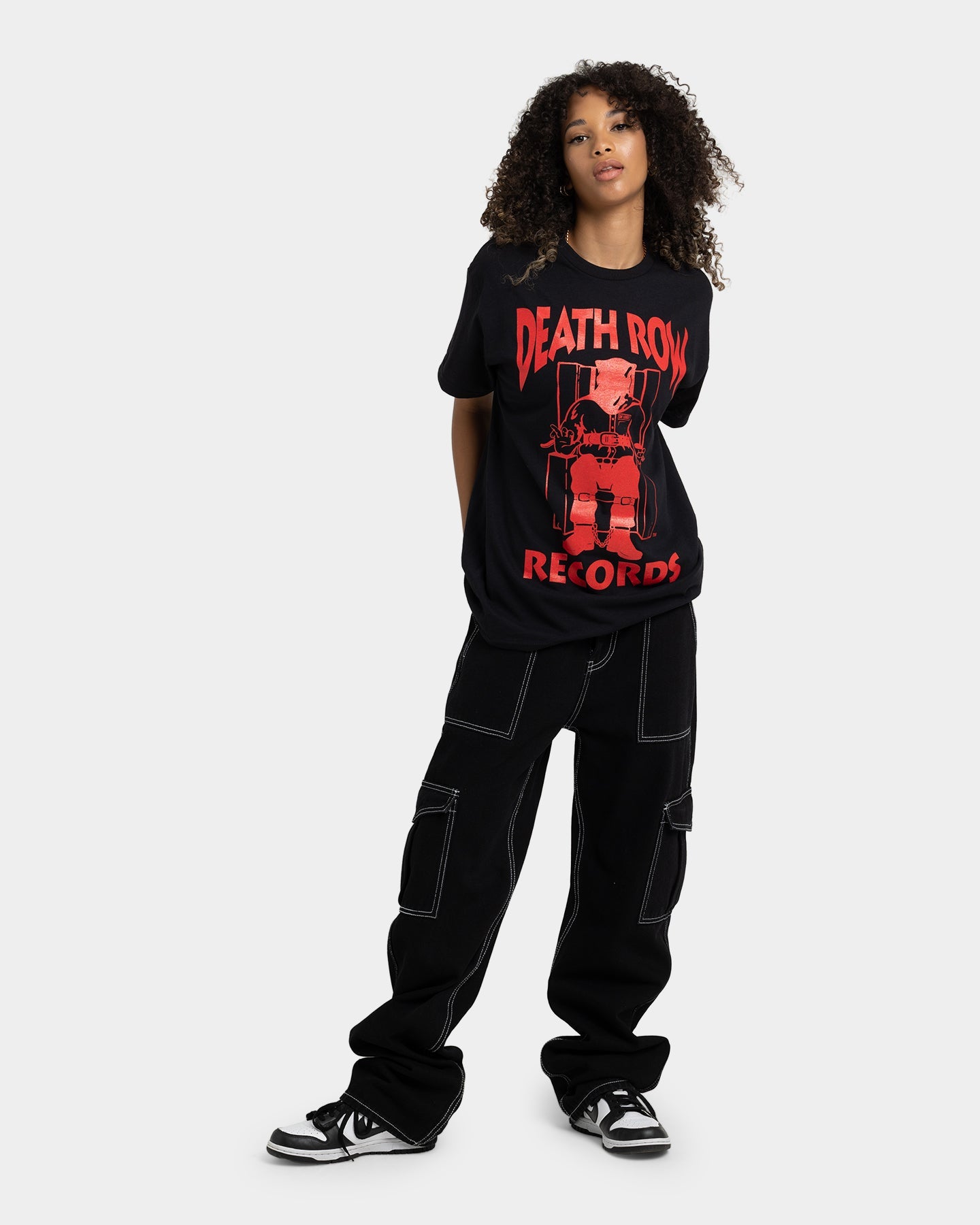 Death Row Records The Chair T-Shirt Black/Red Style001