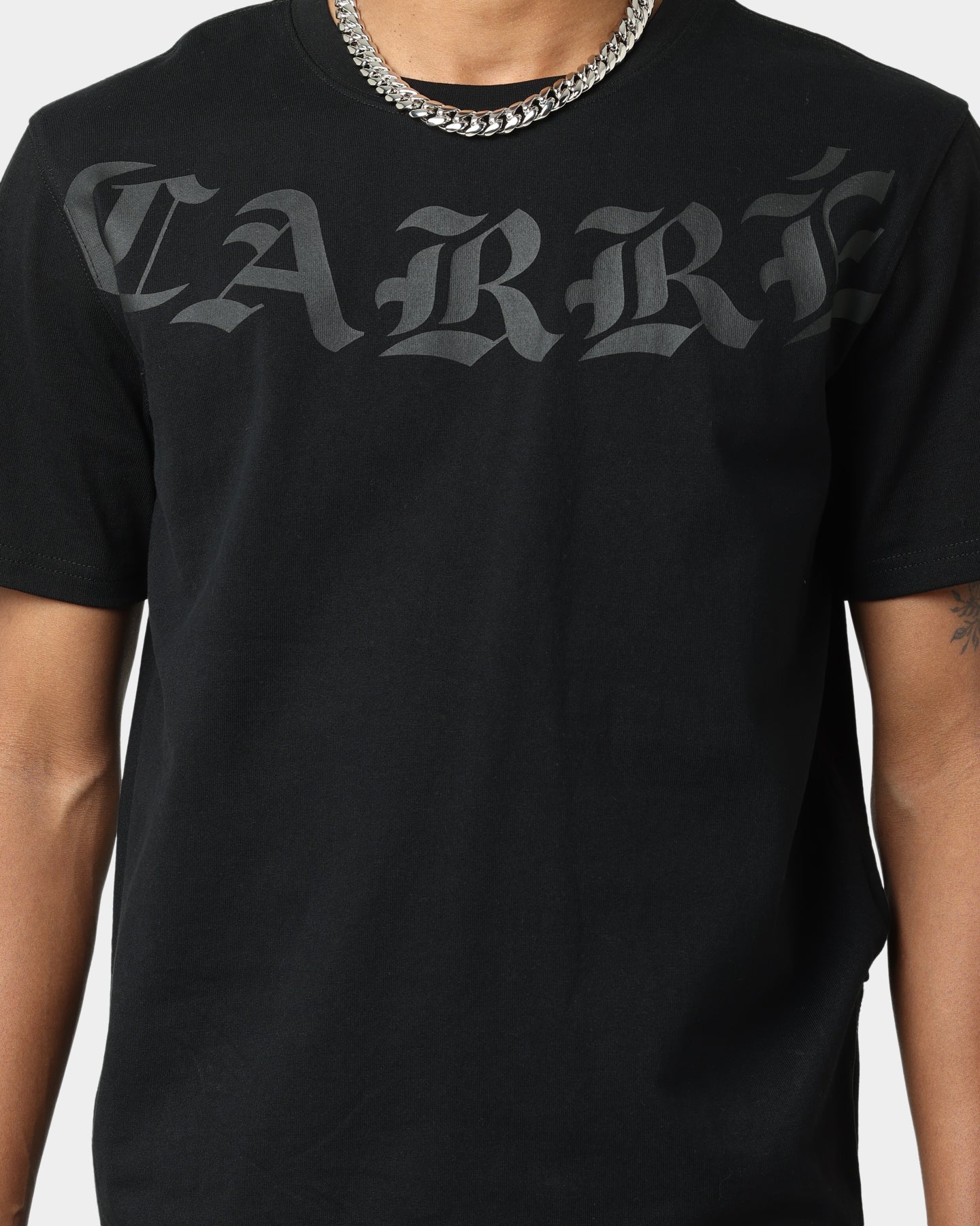 Carr√© Gothic Collar Droptail T-Shirt Black