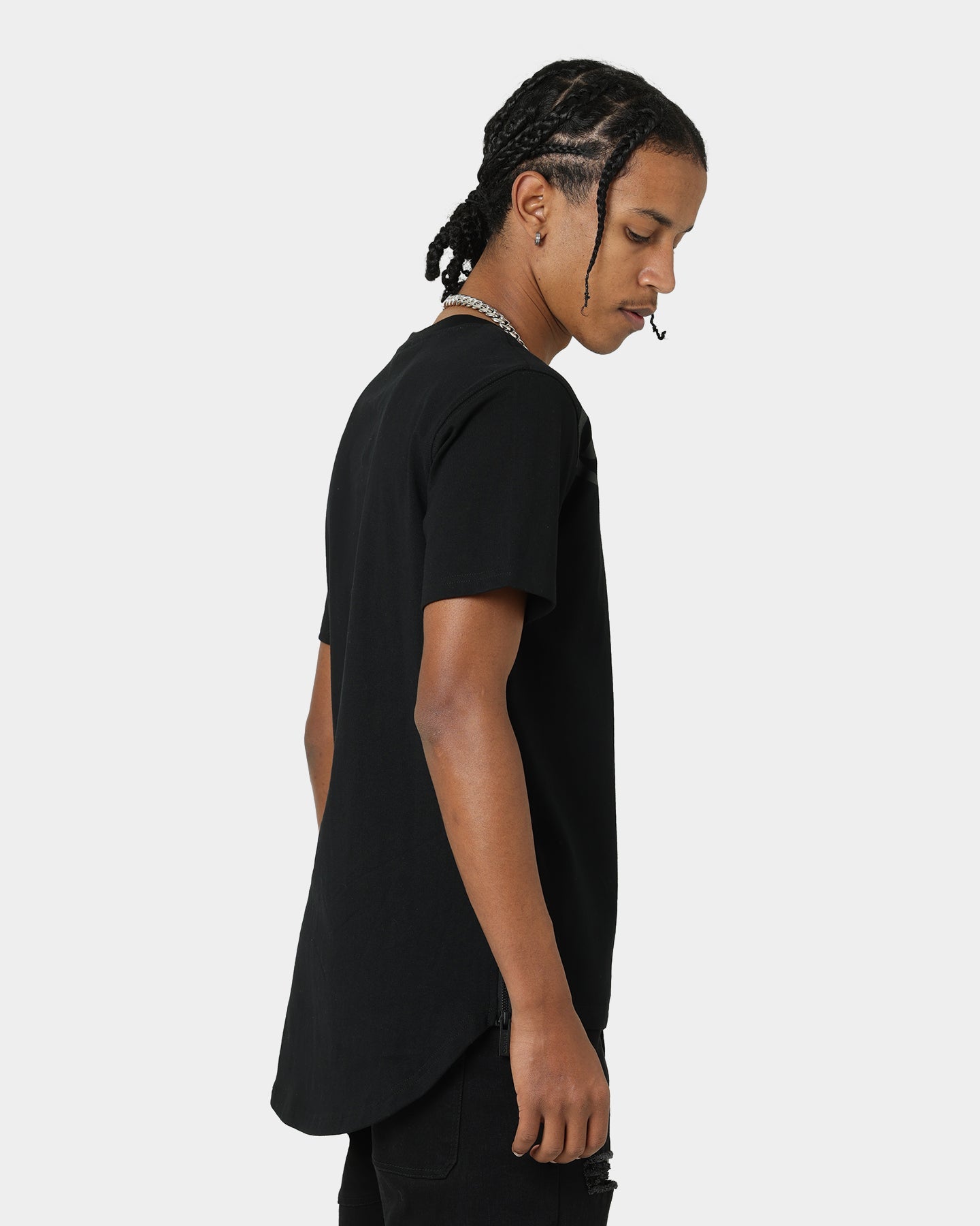 Carr√© Gothic Collar Droptail T-Shirt Black