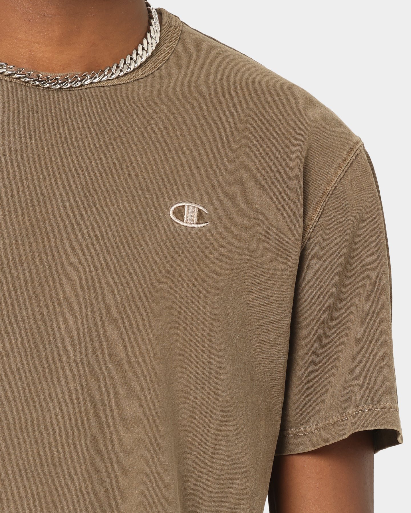Champion Heritage Garment Dye T-Shirt Latte Brown