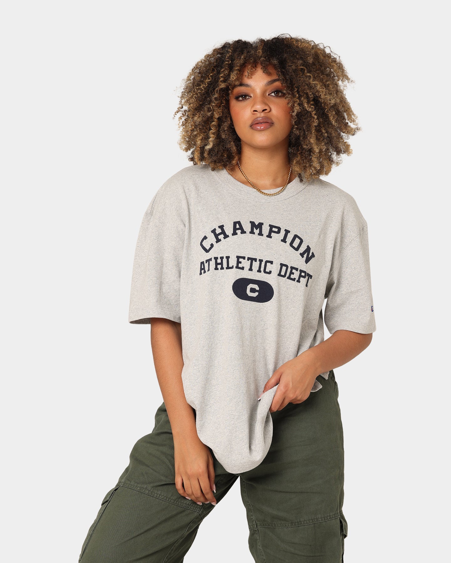 Champion Rebound Archive SS T-Shirt Oxford Heather Style001