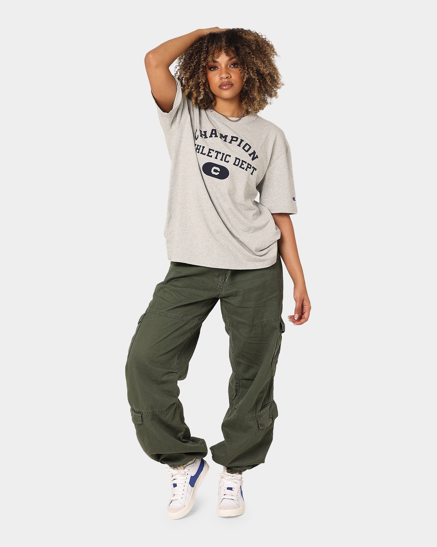Champion Rebound Archive SS T-Shirt Oxford Heather Style001