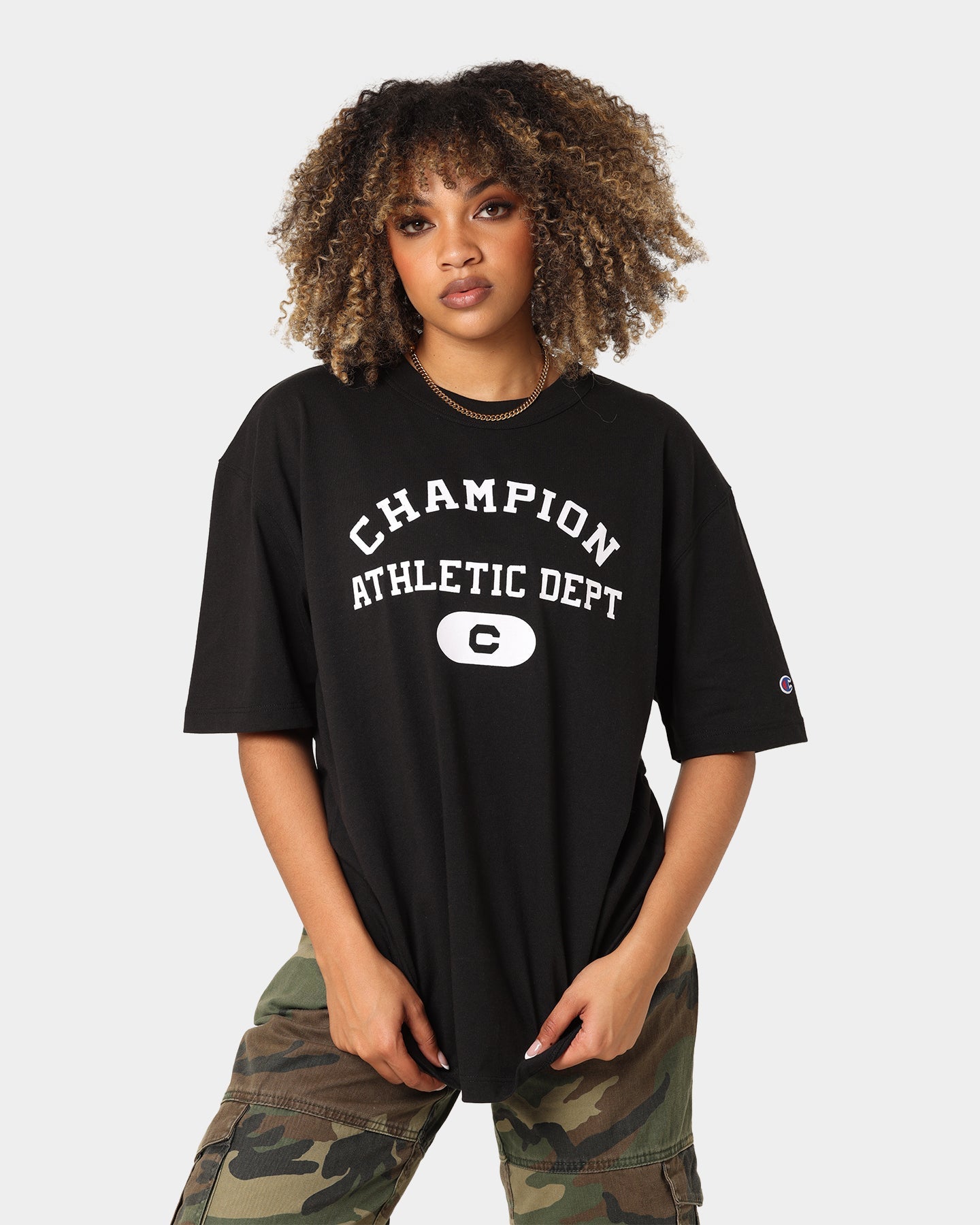 Champion Rebound Archive SS T-Shirt Black Style001