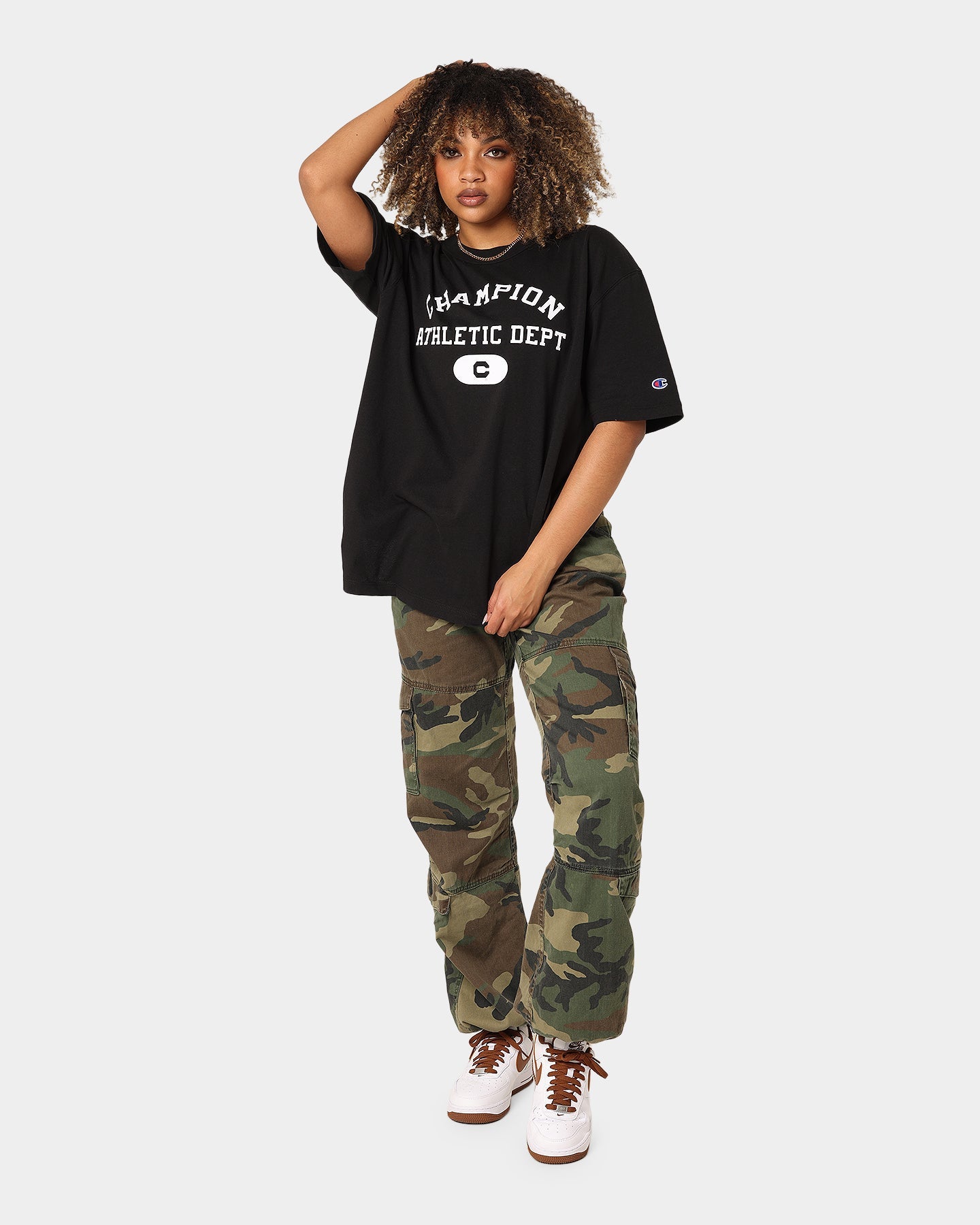 Champion Rebound Archive SS T-Shirt Black Style001