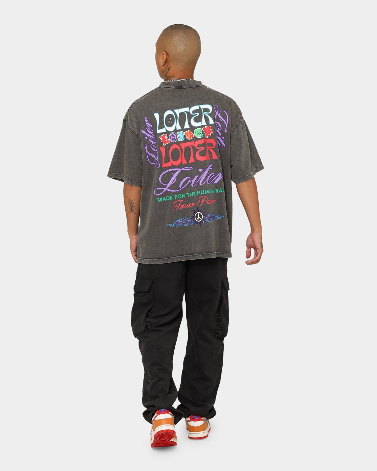 Loiter Forbidden Washed T-Shirt Charcoal