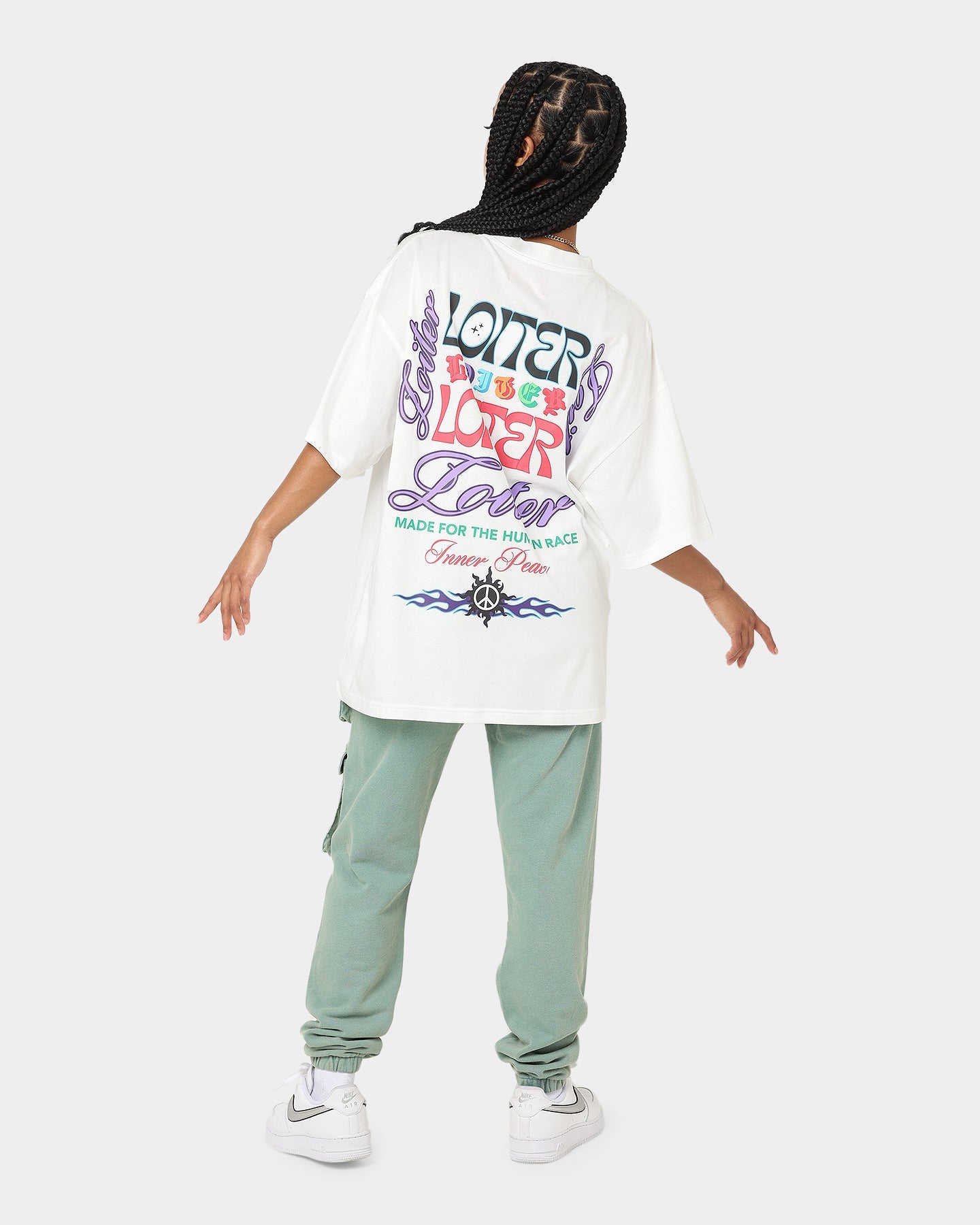 Loiter Forbidden Washed T-Shirt Off White Style001