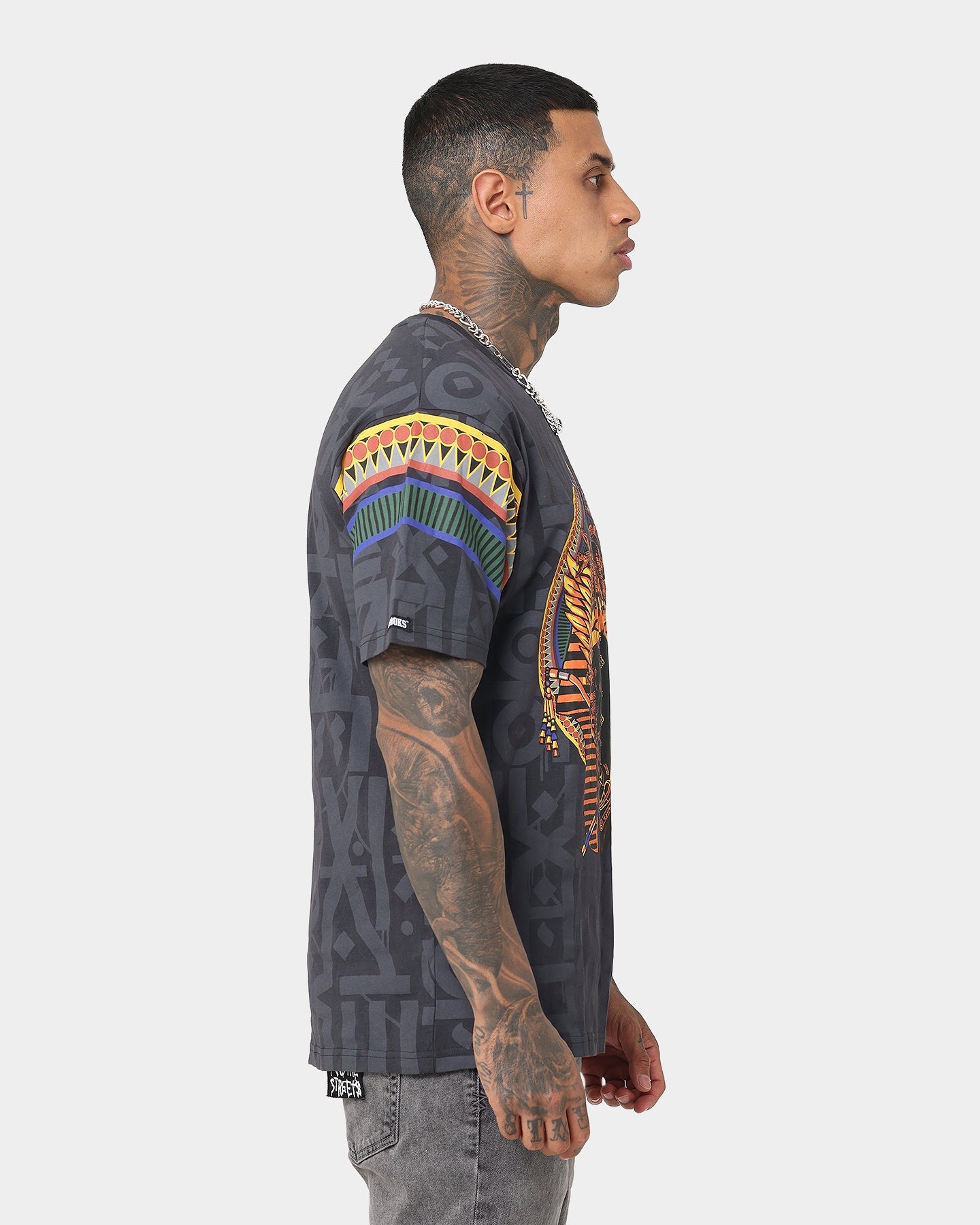 Crooks & Castles King Tut T-Shirt Black/Multi-Coloured