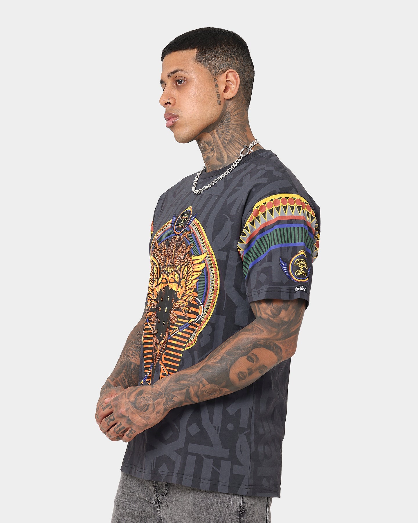 Crooks & Castles King Tut T-Shirt Black/Multi-Coloured