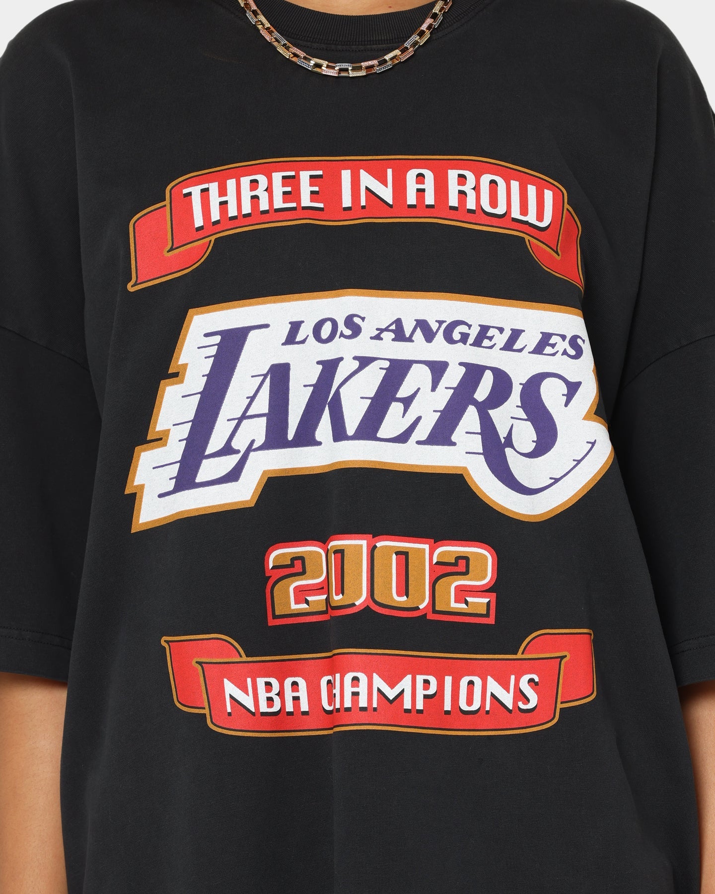 Mitchell & Ness Los Angeles Lakers 3-Peat T-Shirt Black Style001