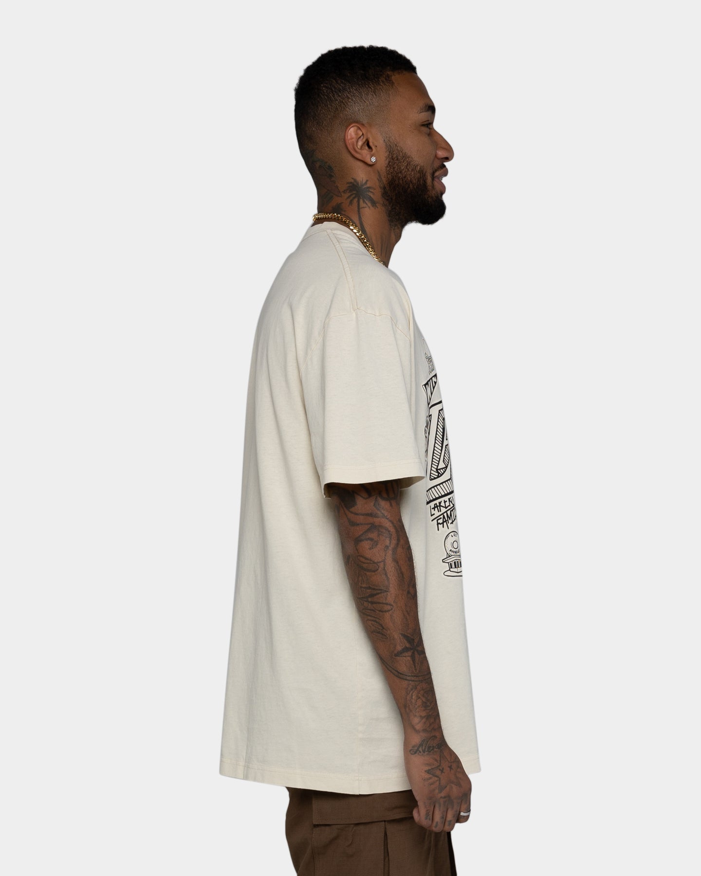 Mitchell & Ness Los Angeles Lakers Doodle T-Shirt Faded Stone