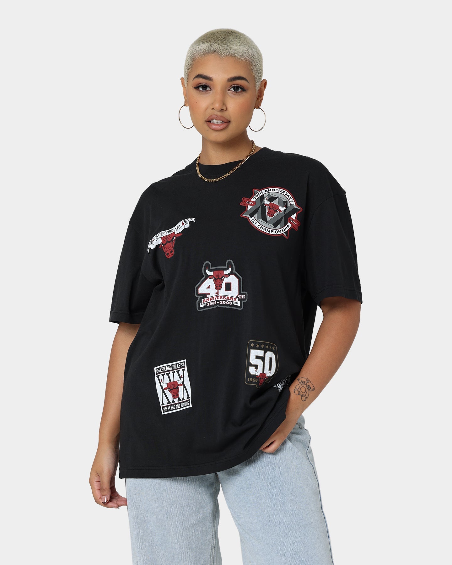 Mitchell & Ness Chicago Bulls Flight T-Shirt Black Style001