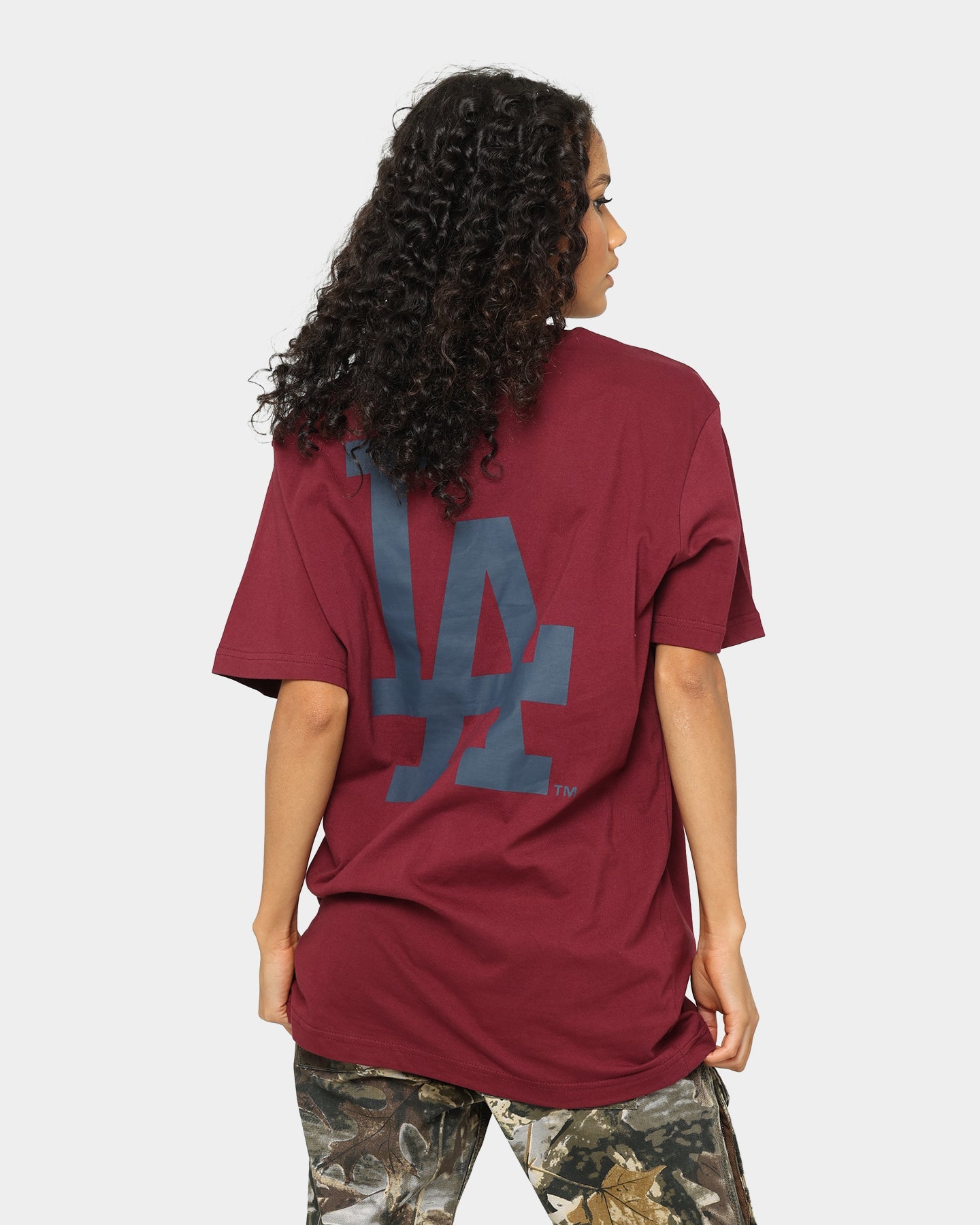 Majestic Athletic Los Angeles Dodgers Jeaner T-Shirt Windsor Wine Style001