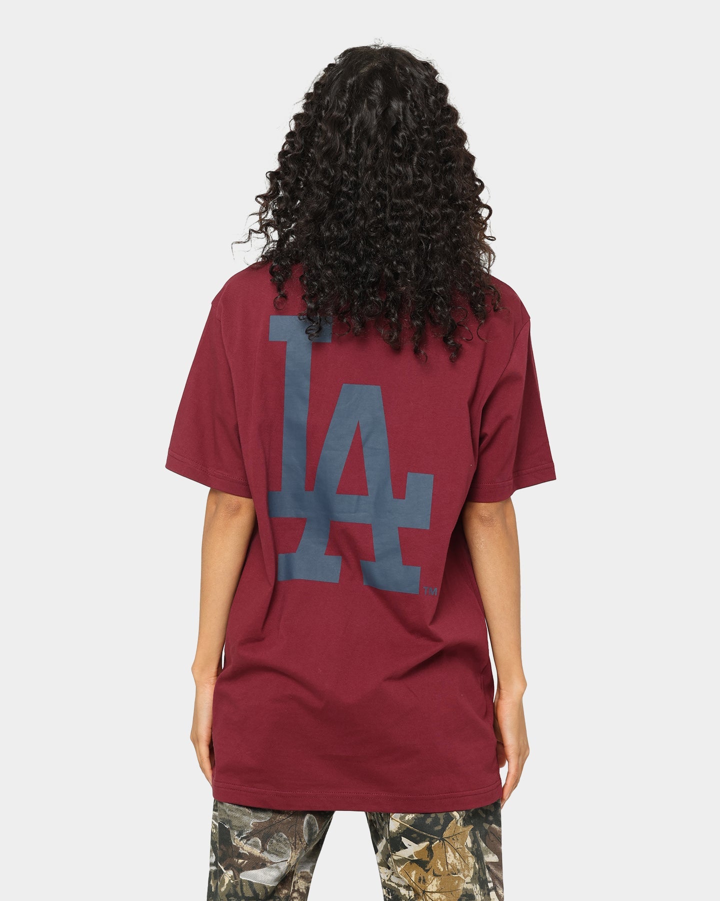 Majestic Athletic Los Angeles Dodgers Jeaner T-Shirt Windsor Wine Style001