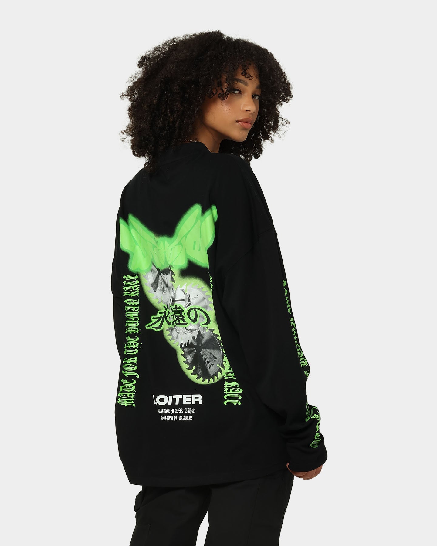 Loiter Cyber Blade Long Sleeve T-Shirt Black Style001