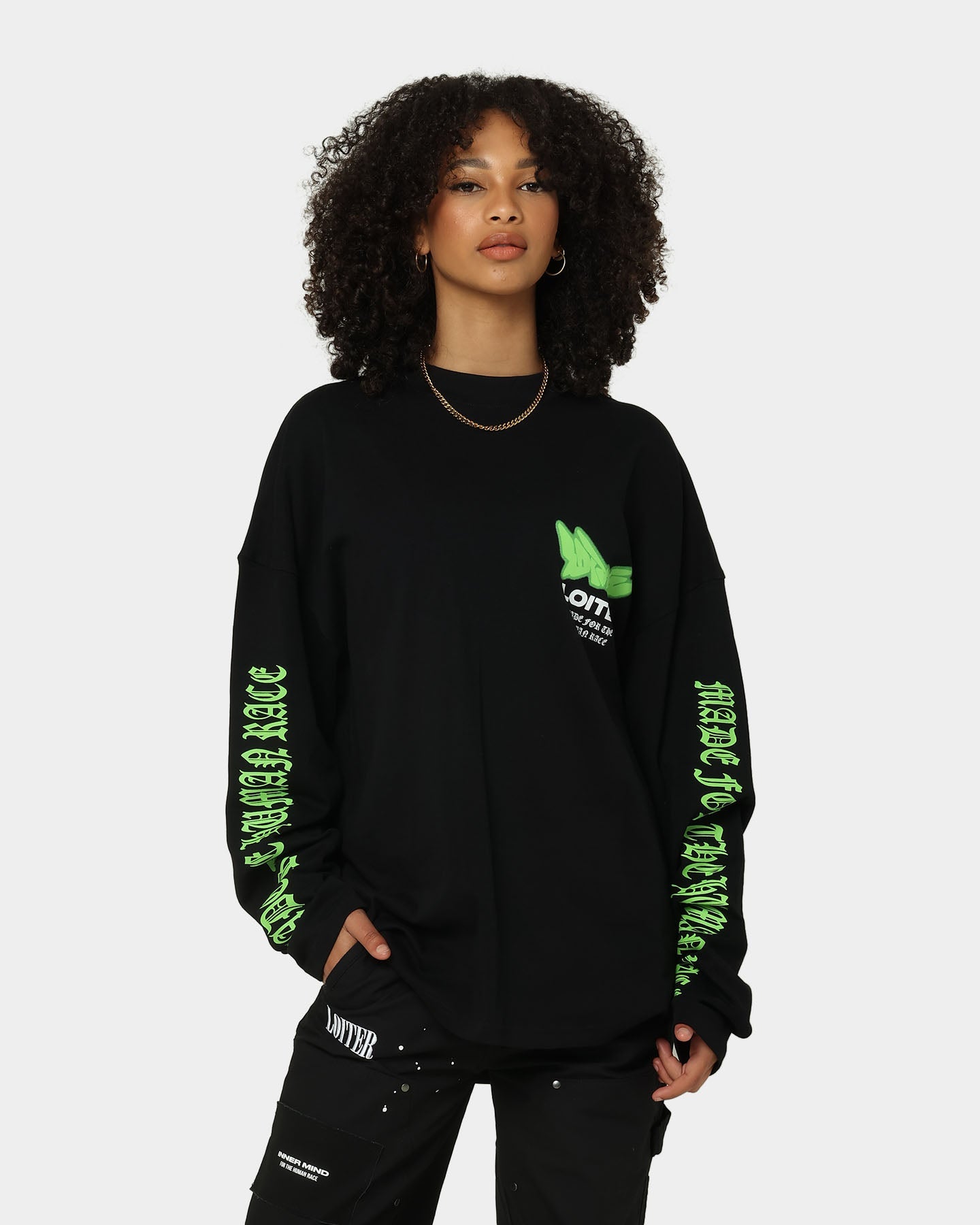 Loiter Cyber Blade Long Sleeve T-Shirt Black Style001