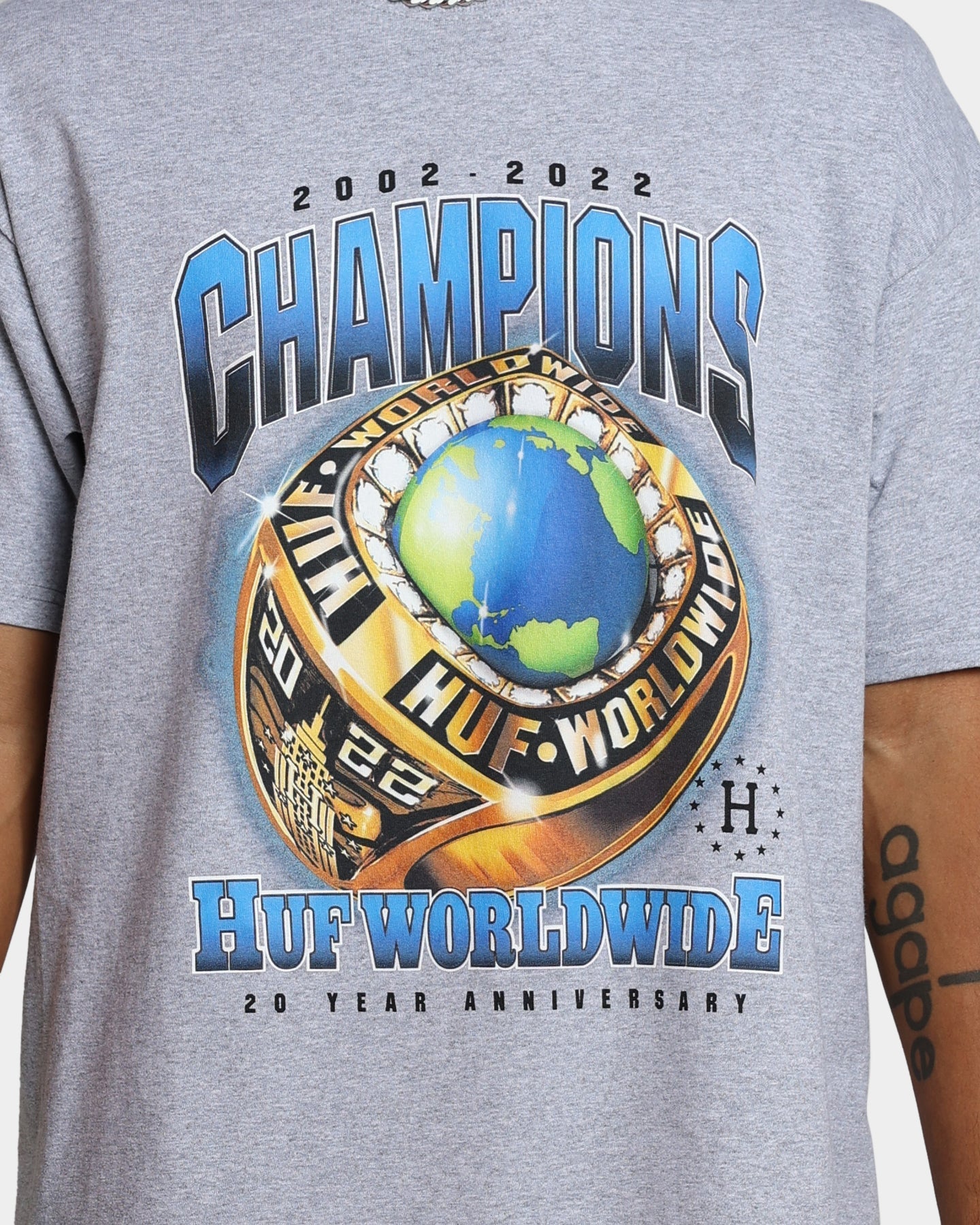 HUF Champions T-Shirt Athletic Grey