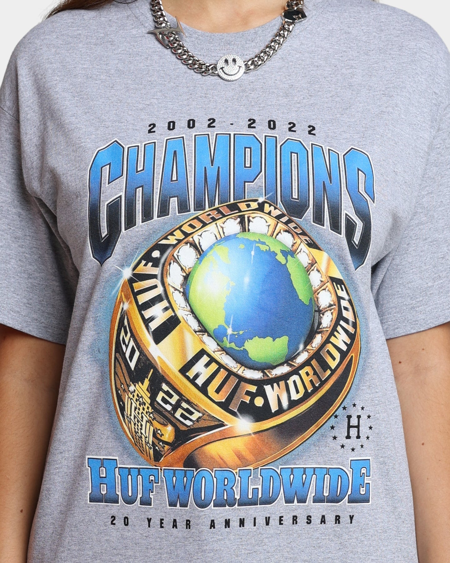 HUF Champions T-Shirt Athletic Grey Style001